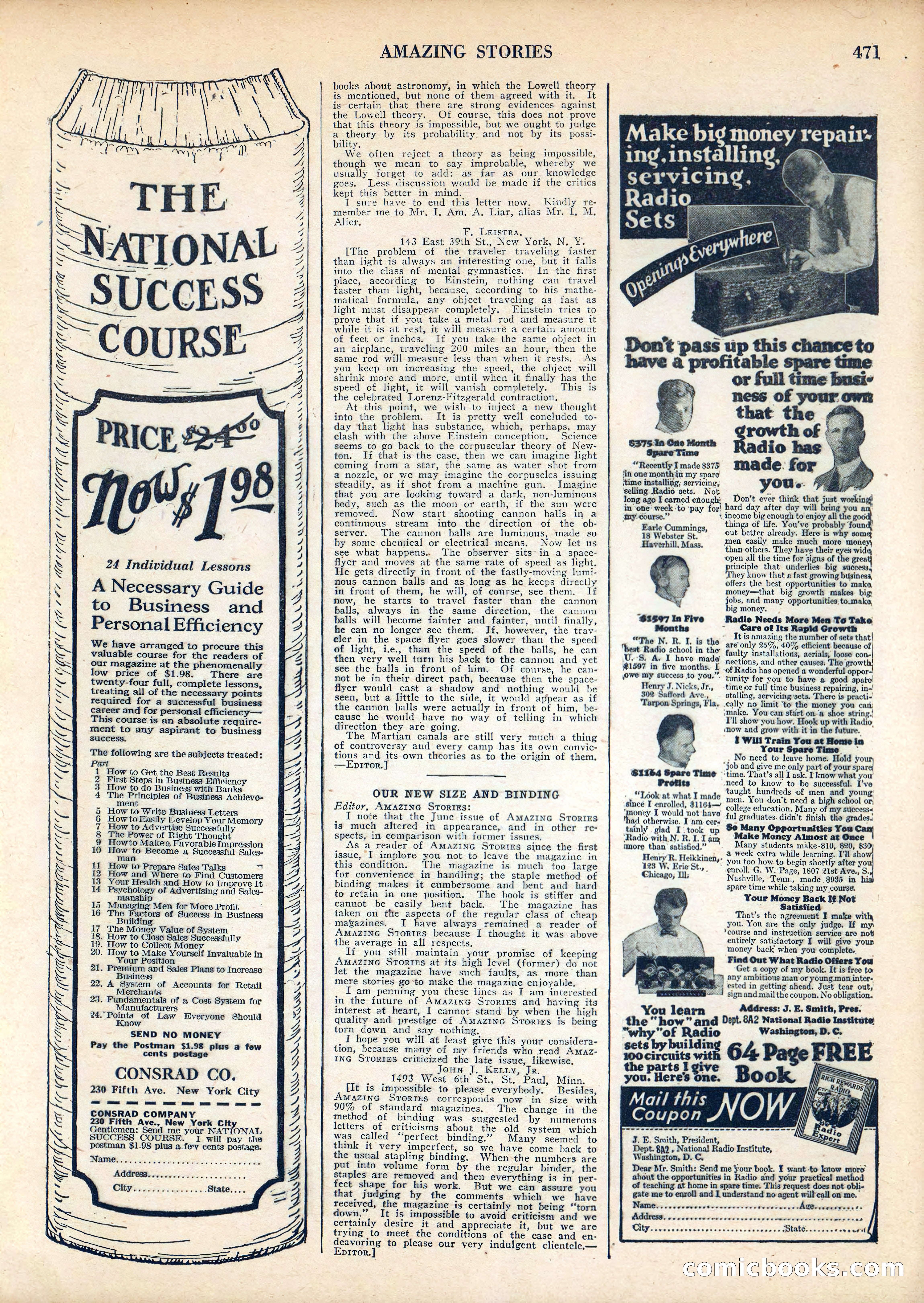 Amazing Stories, Vol. 3 No. 5 — page 89 of 100