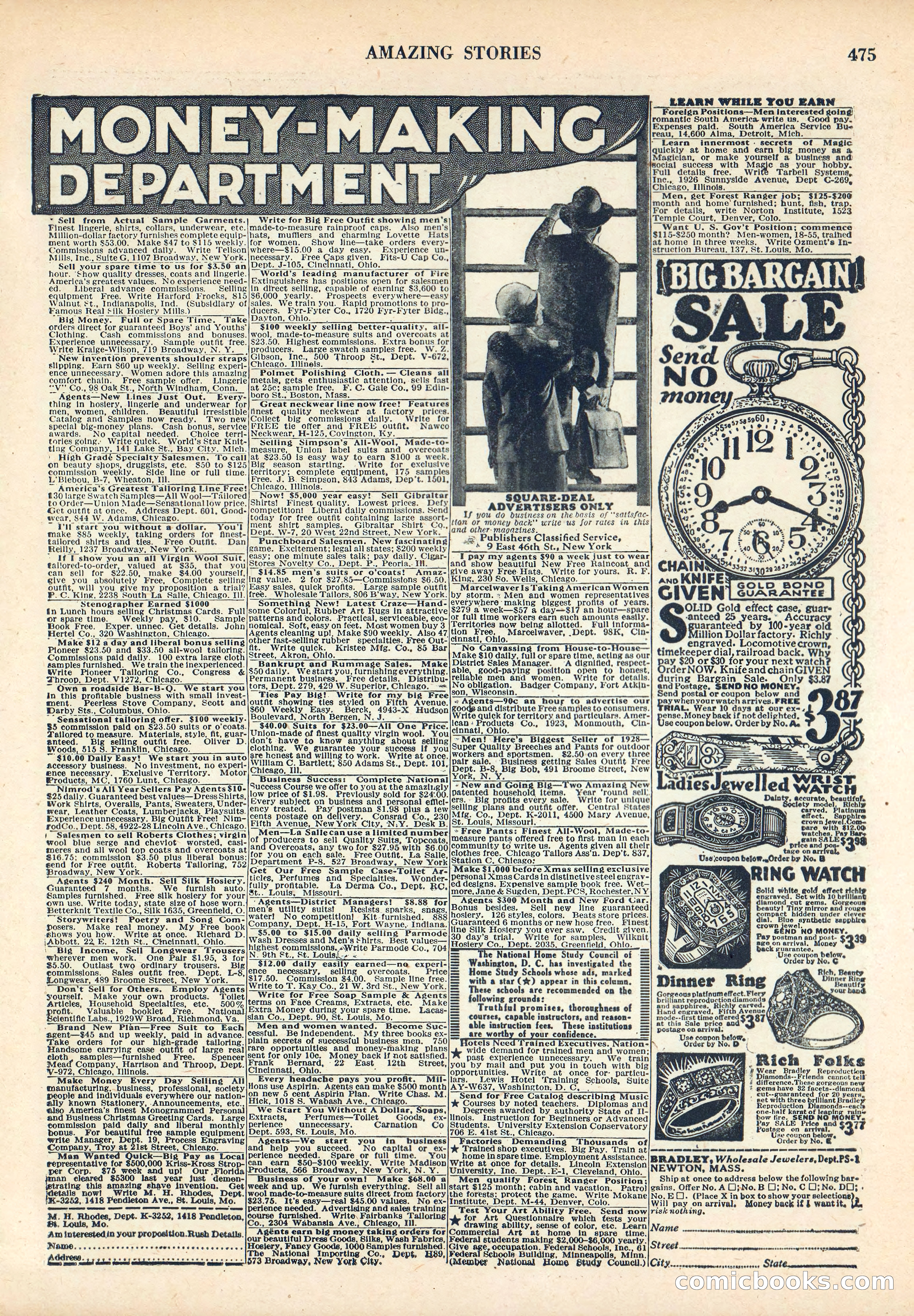 Amazing Stories, Vol. 3 No. 5 — page 93 of 100