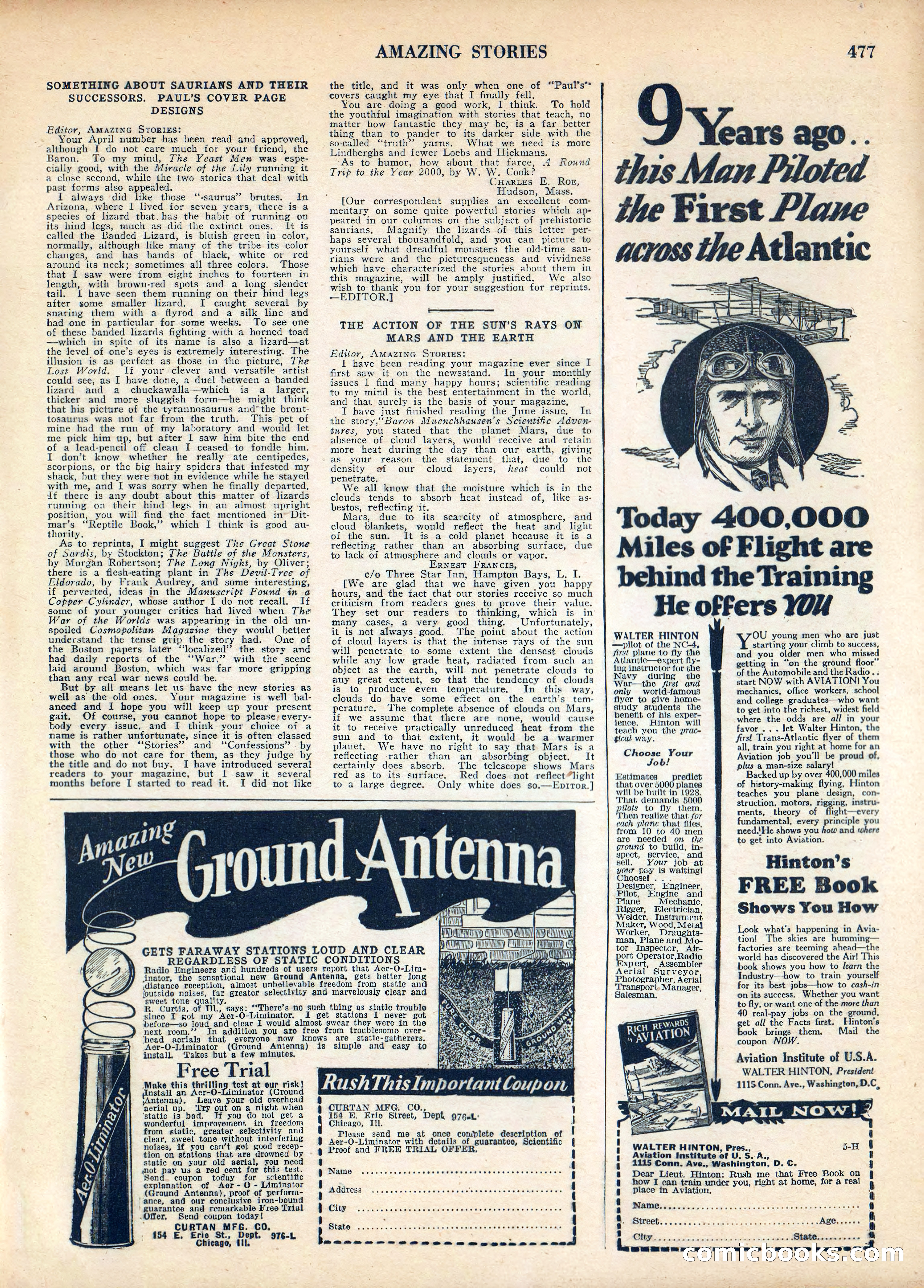 Amazing Stories, Vol. 3 No. 5 — page 95 of 100