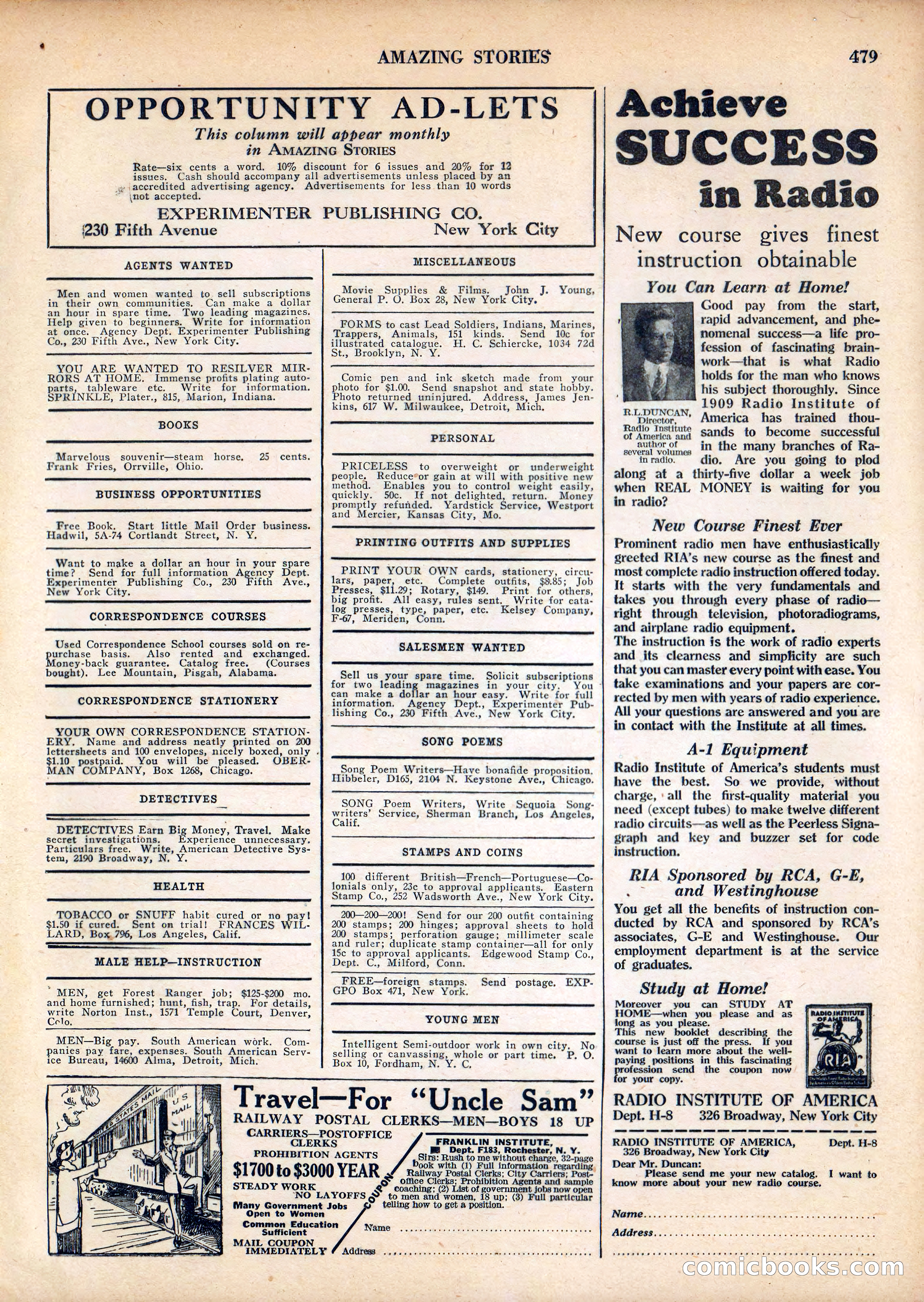Amazing Stories, Vol. 3 No. 5 — page 97 of 100