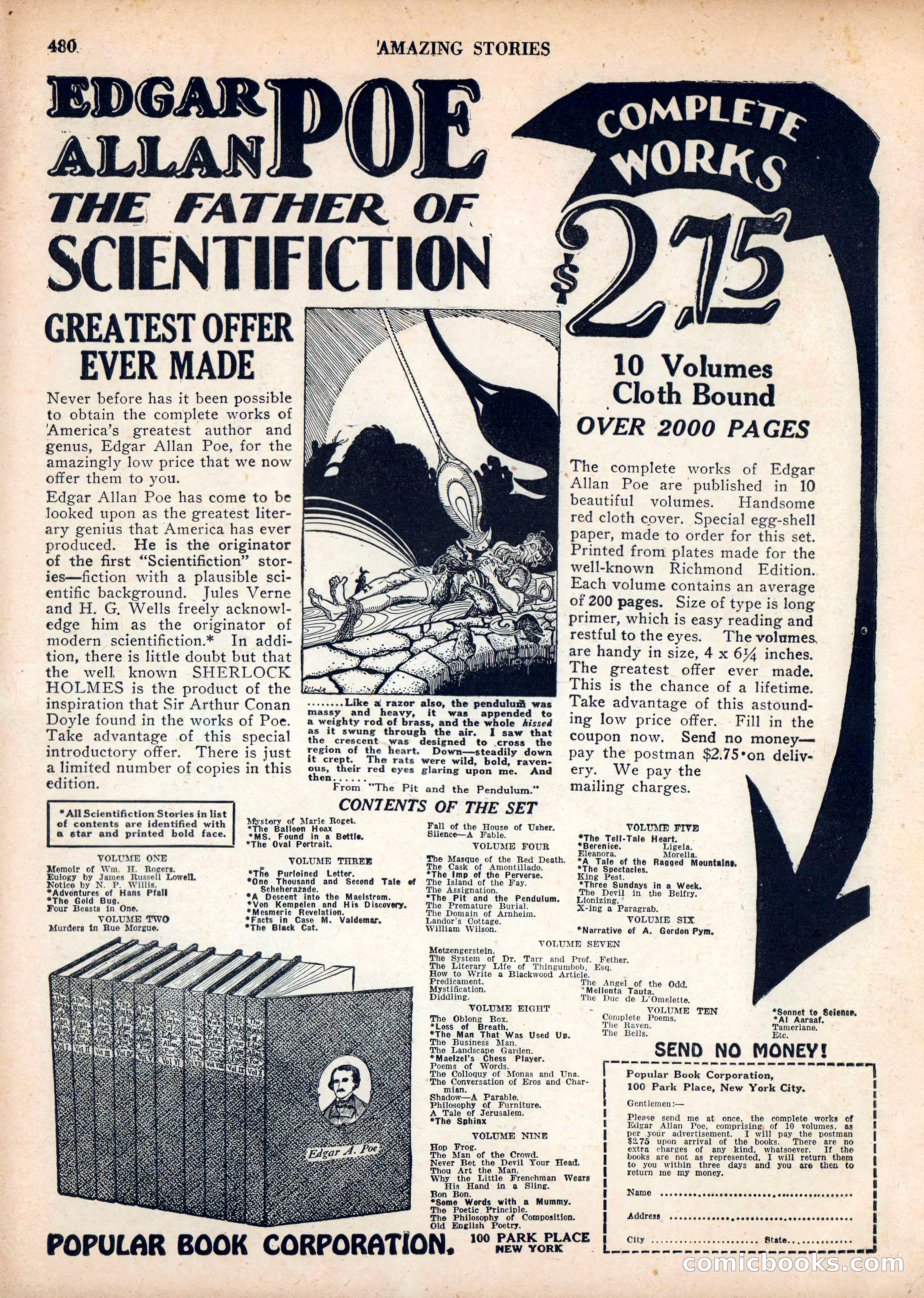 Amazing Stories, Vol. 3 No. 5 — page 100 of 100
