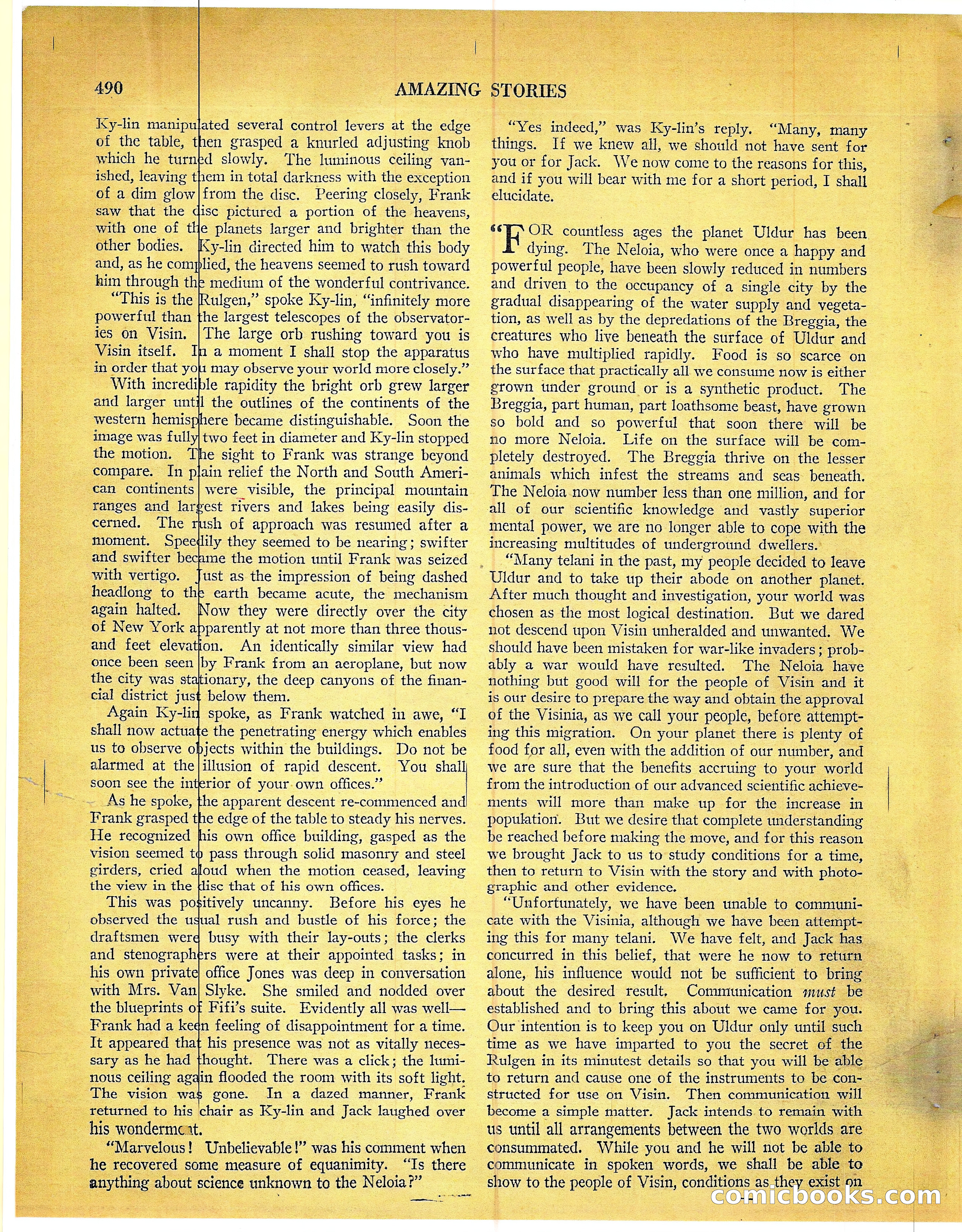Amazing Stories, Vol. 3 No. 6 — page 11 of 99