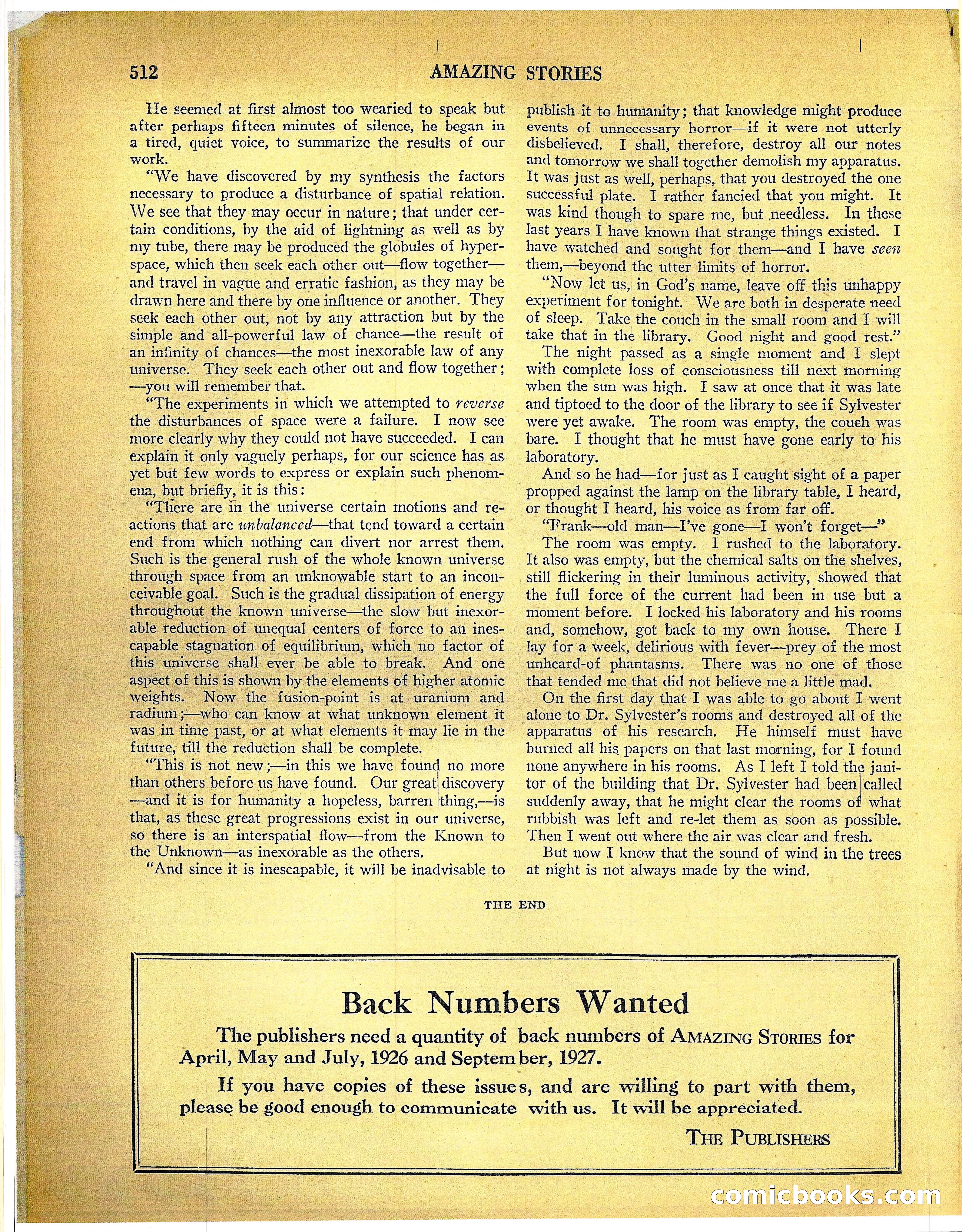 Amazing Stories, Vol. 3 No. 6 — page 33 of 99