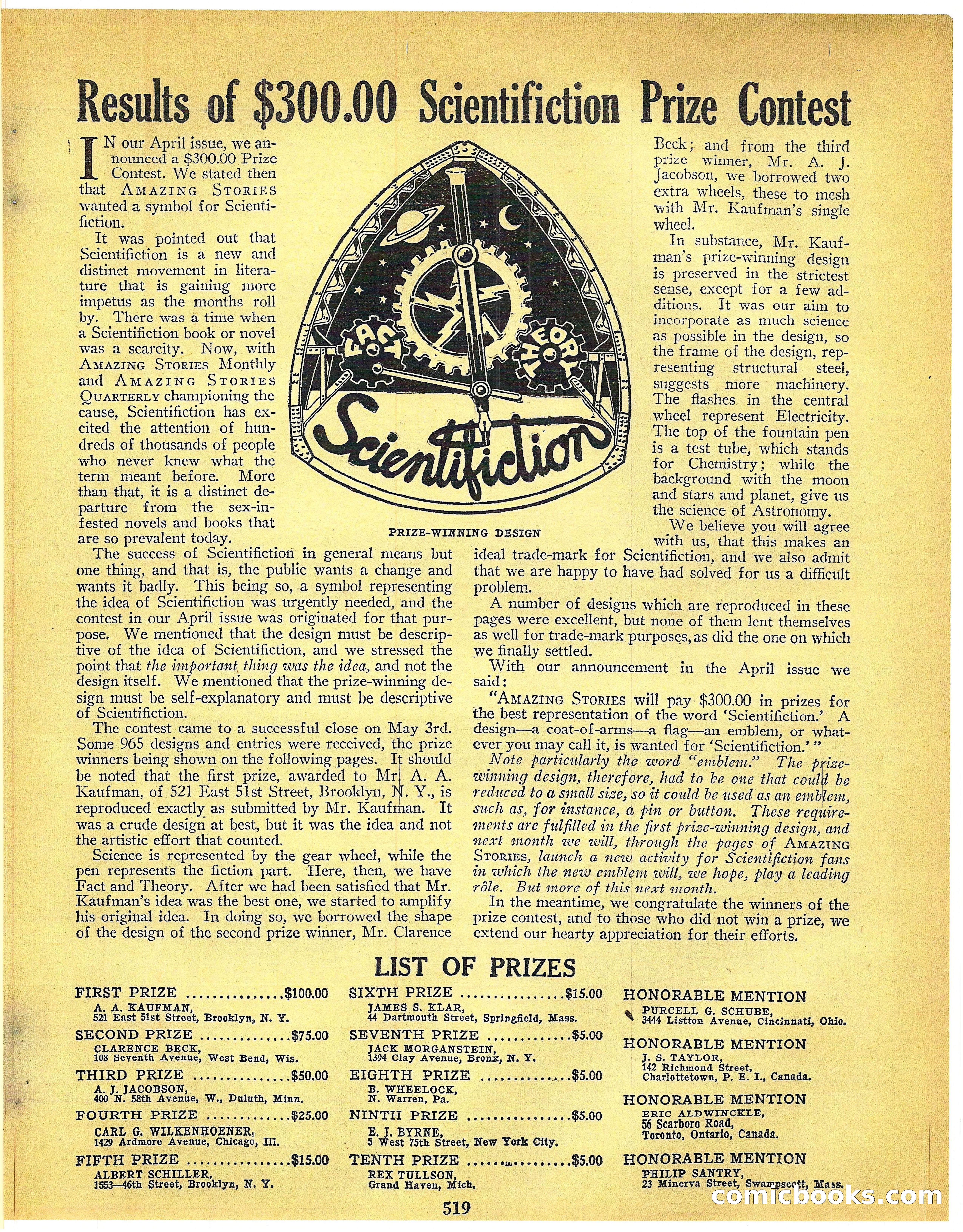 Amazing Stories, Vol. 3 No. 6 — page 40 of 99
