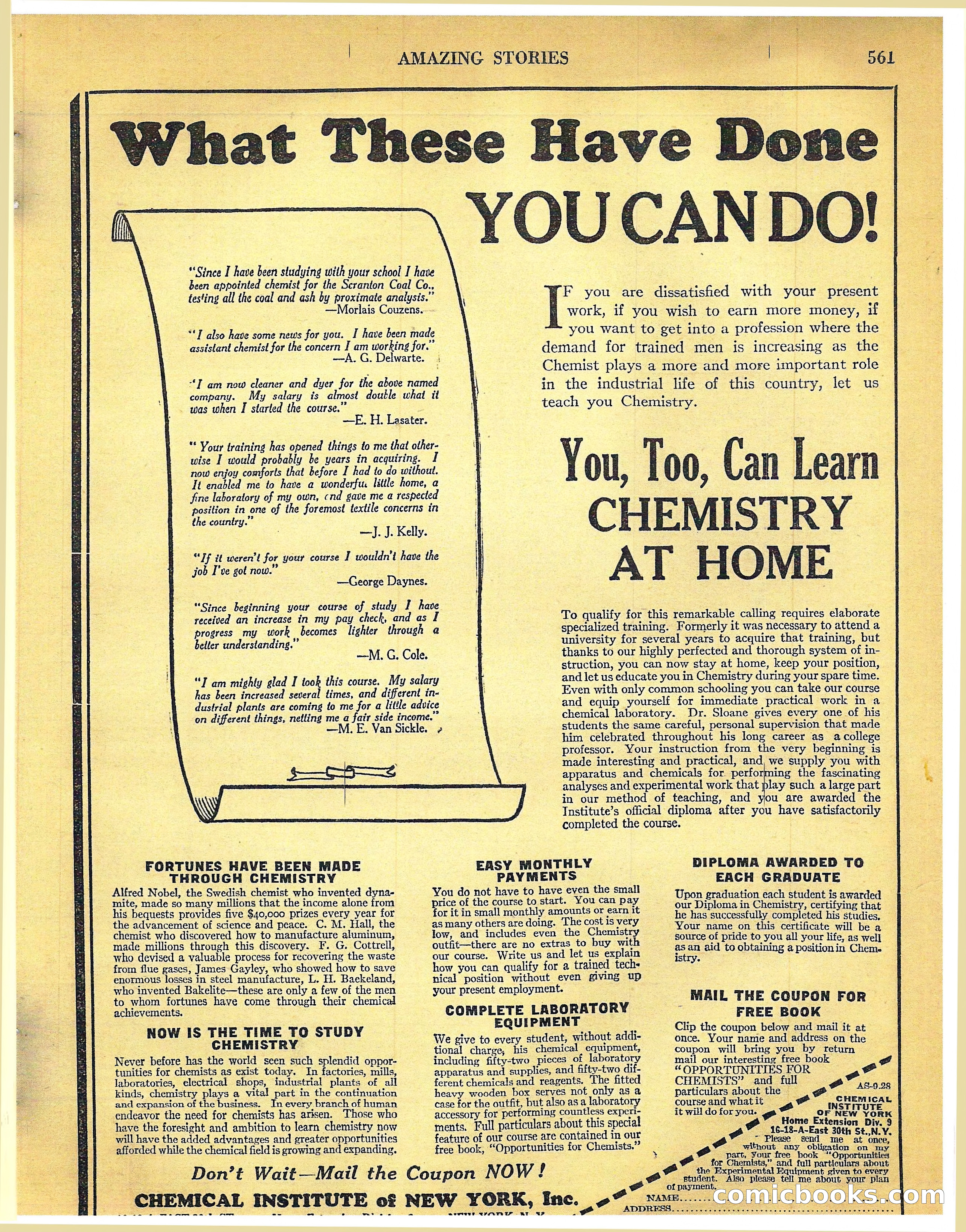 Amazing Stories, Vol. 3 No. 6 — page 82 of 99
