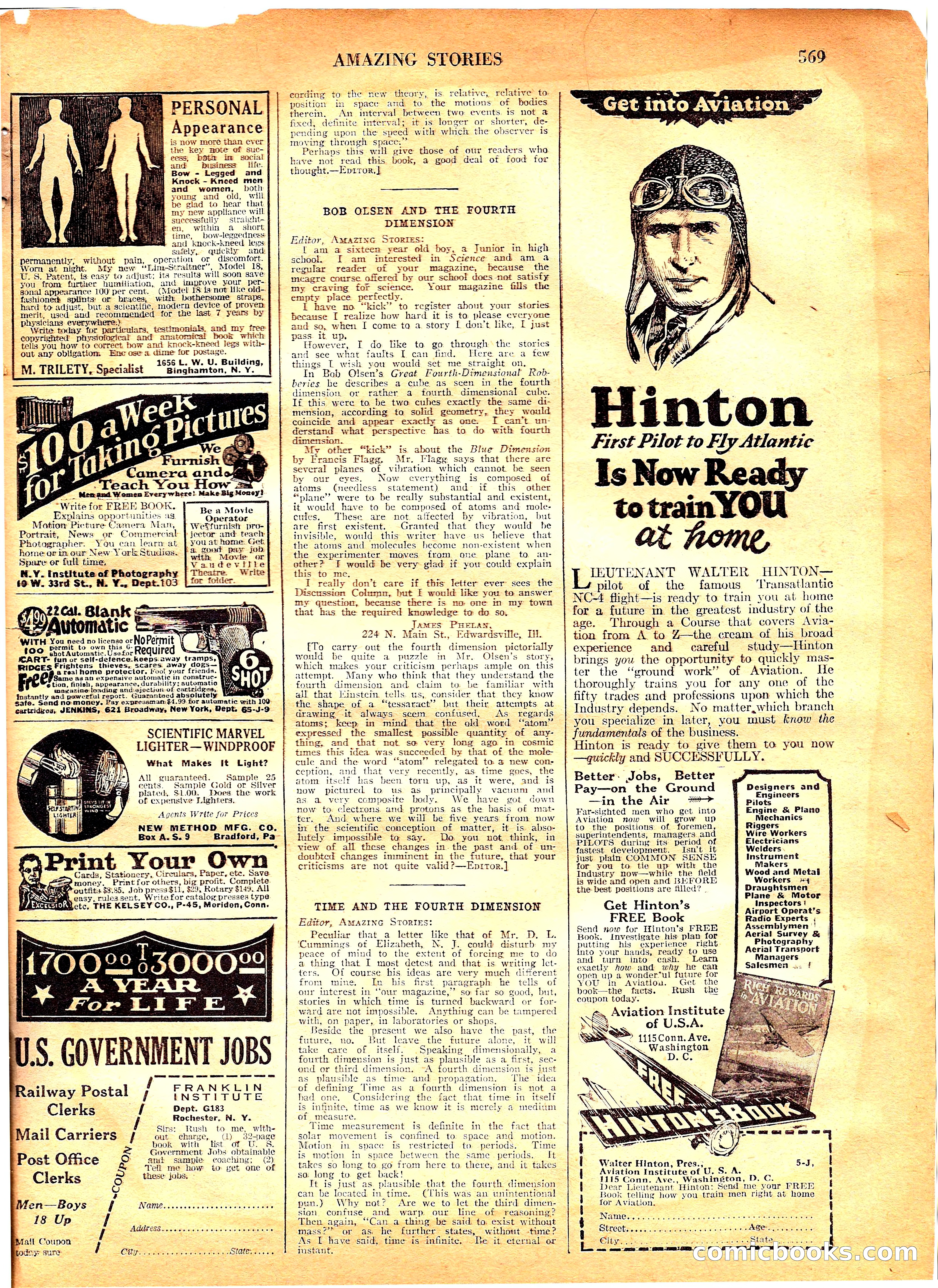 Amazing Stories, Vol. 3 No. 6 — page 90 of 99