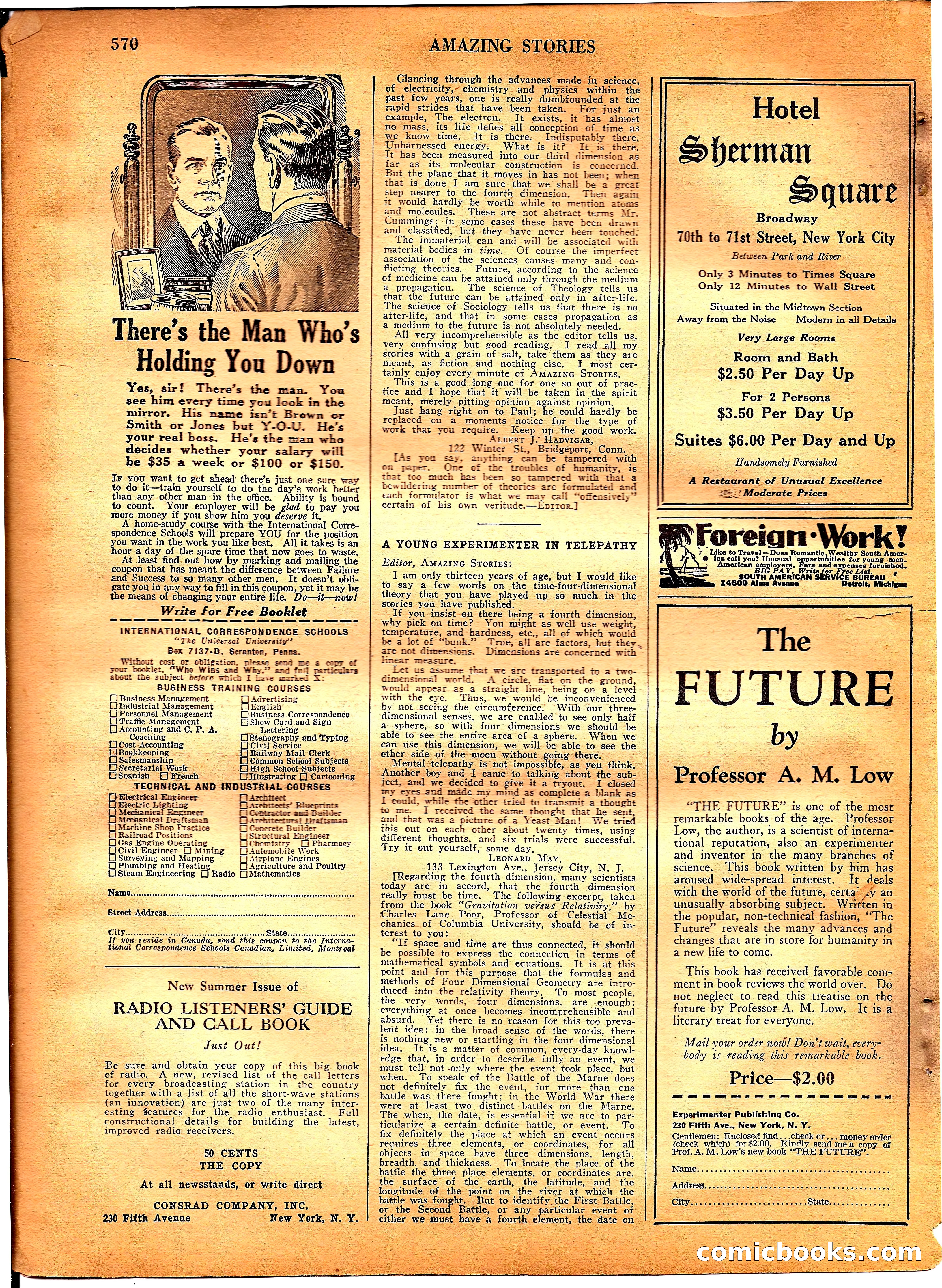 Amazing Stories, Vol. 3 No. 6 — page 91 of 99