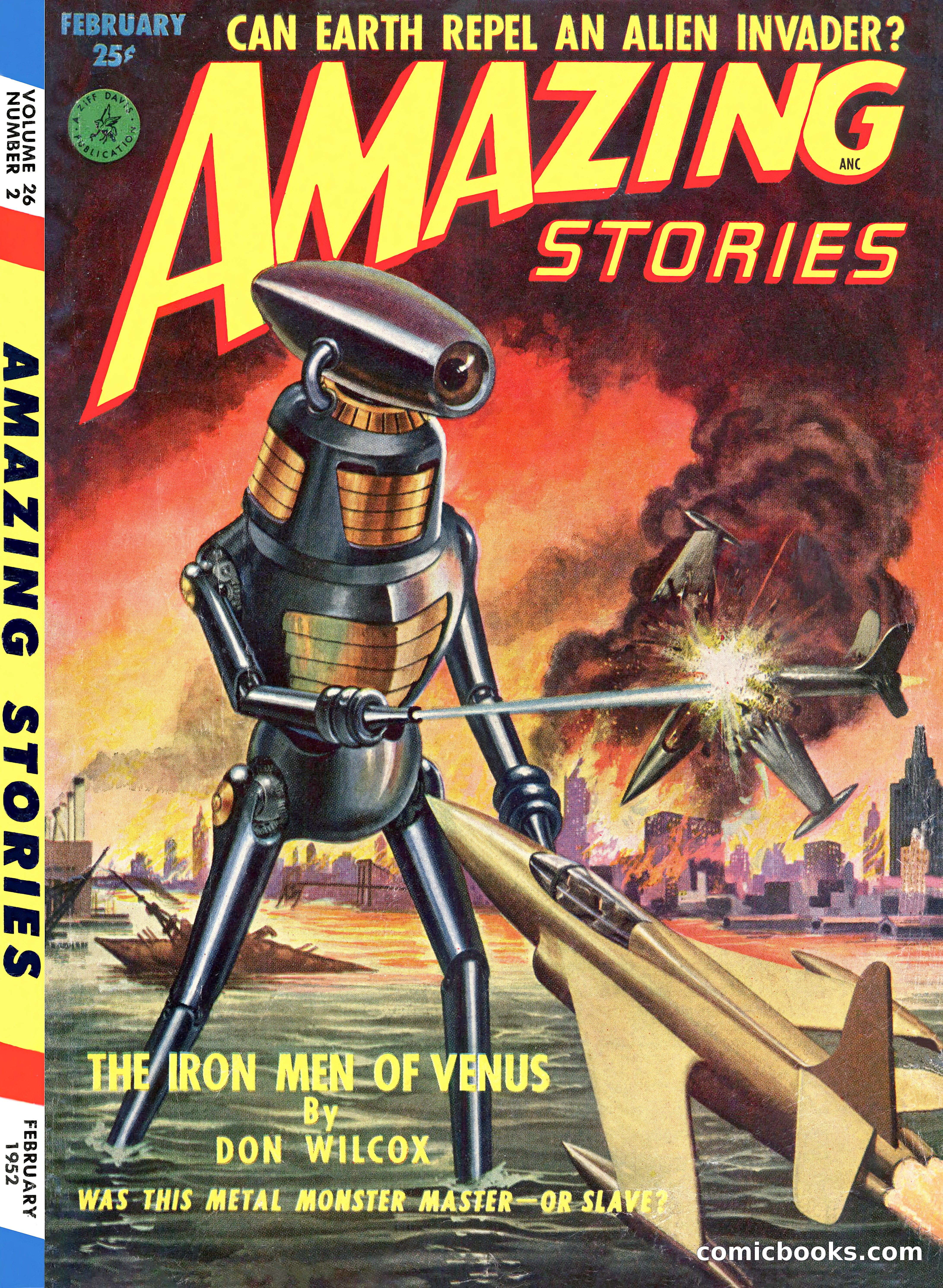 Amazing Stories, February 1952 — page 1 of 164