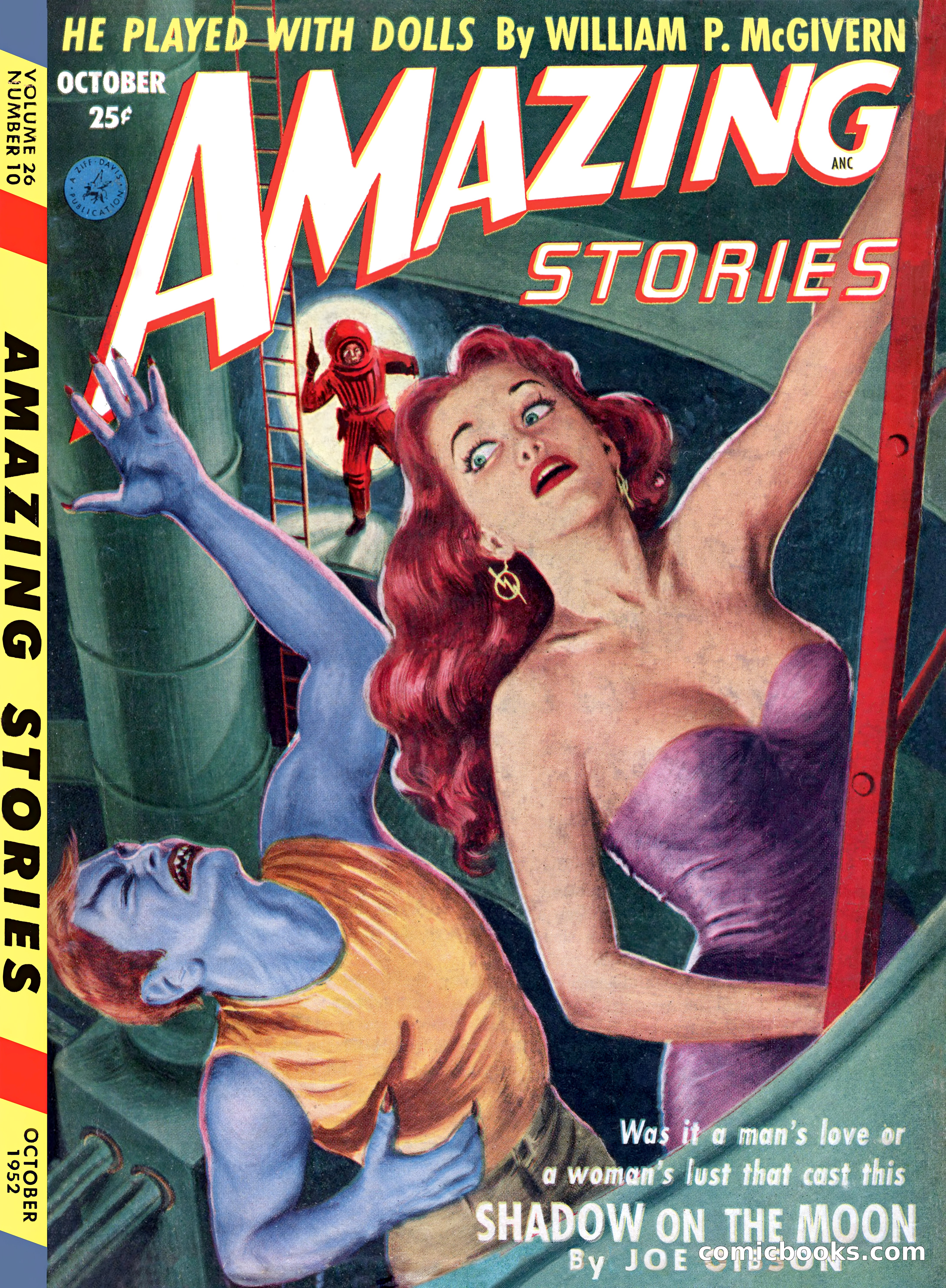 Amazing Stories, October 1952 — page 1 of 164