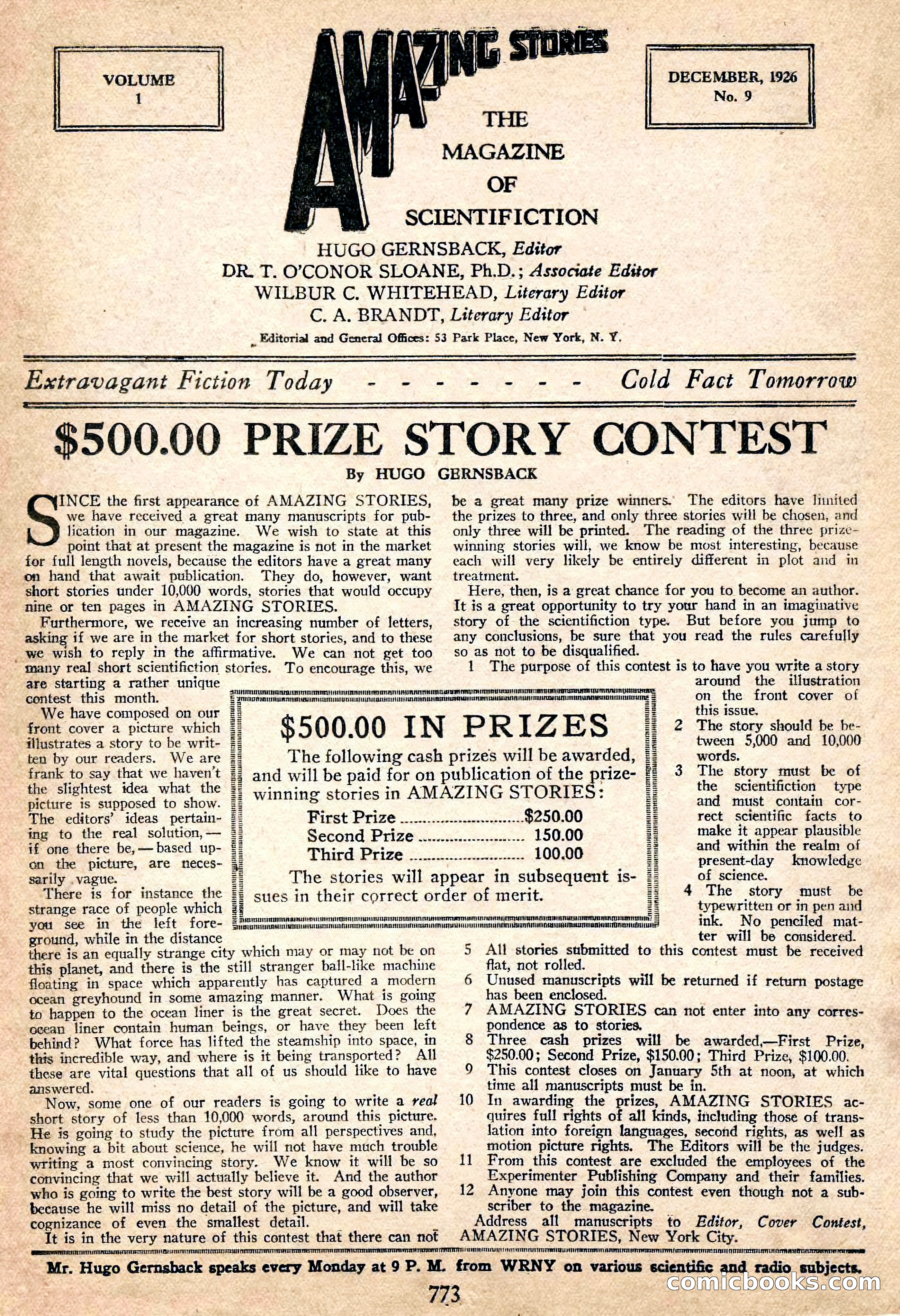 Amazing Stories, Vol. 1, No. 9 — page 6 of 107