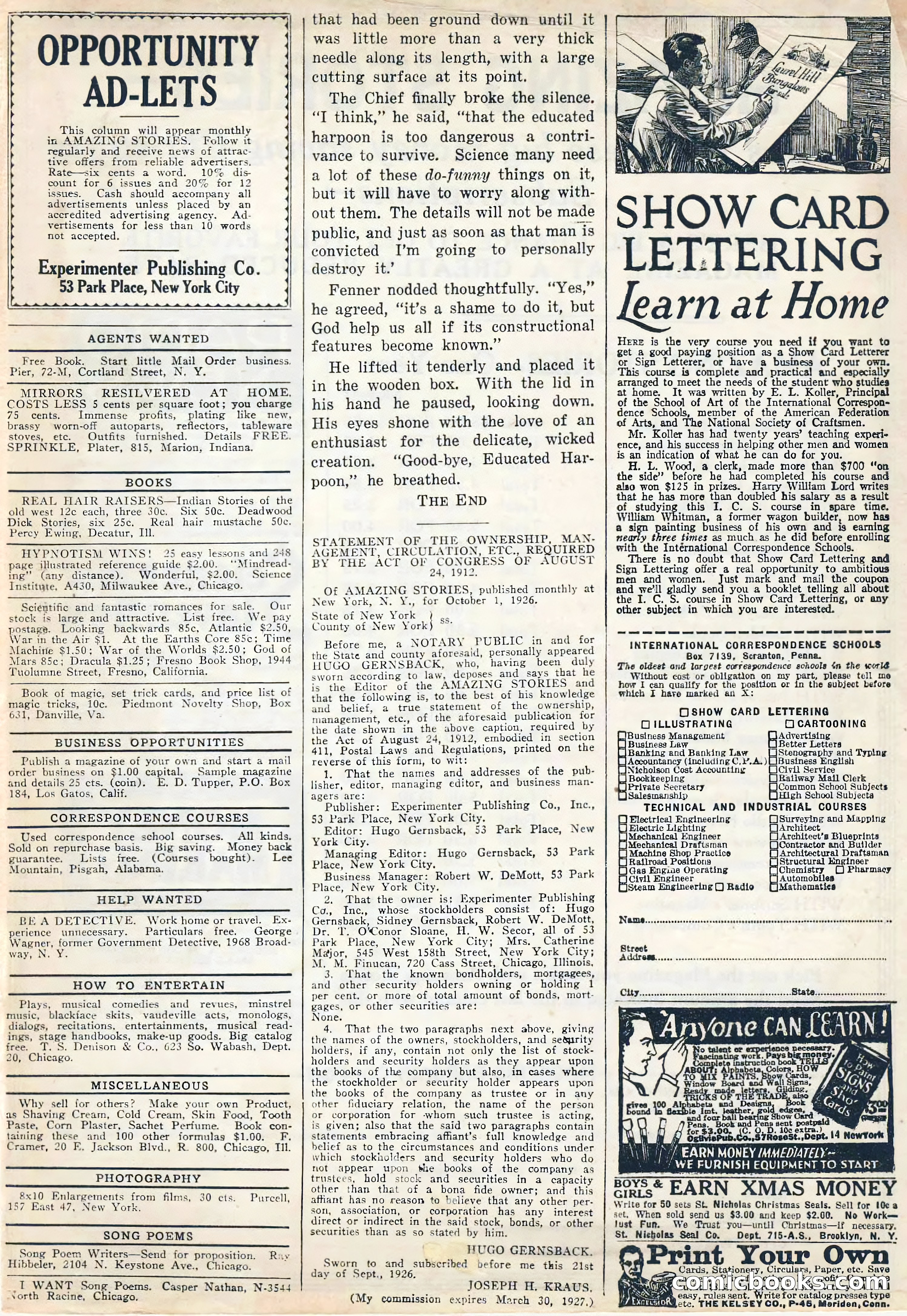 Amazing Stories, Vol. 1, No. 9 — page 104 of 107