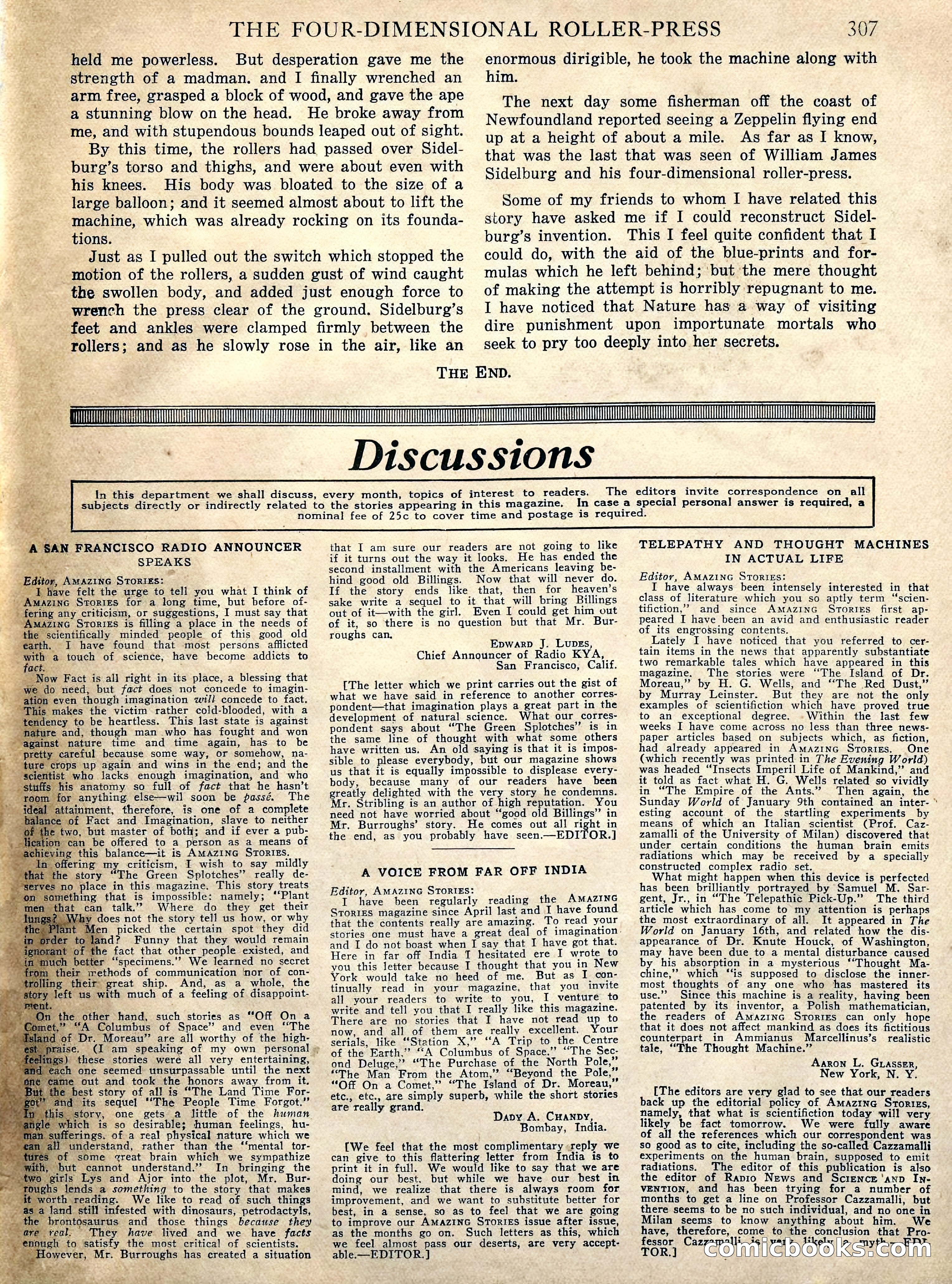Amazing Stories, Vol. 2, No. 3 — page 101 of 108