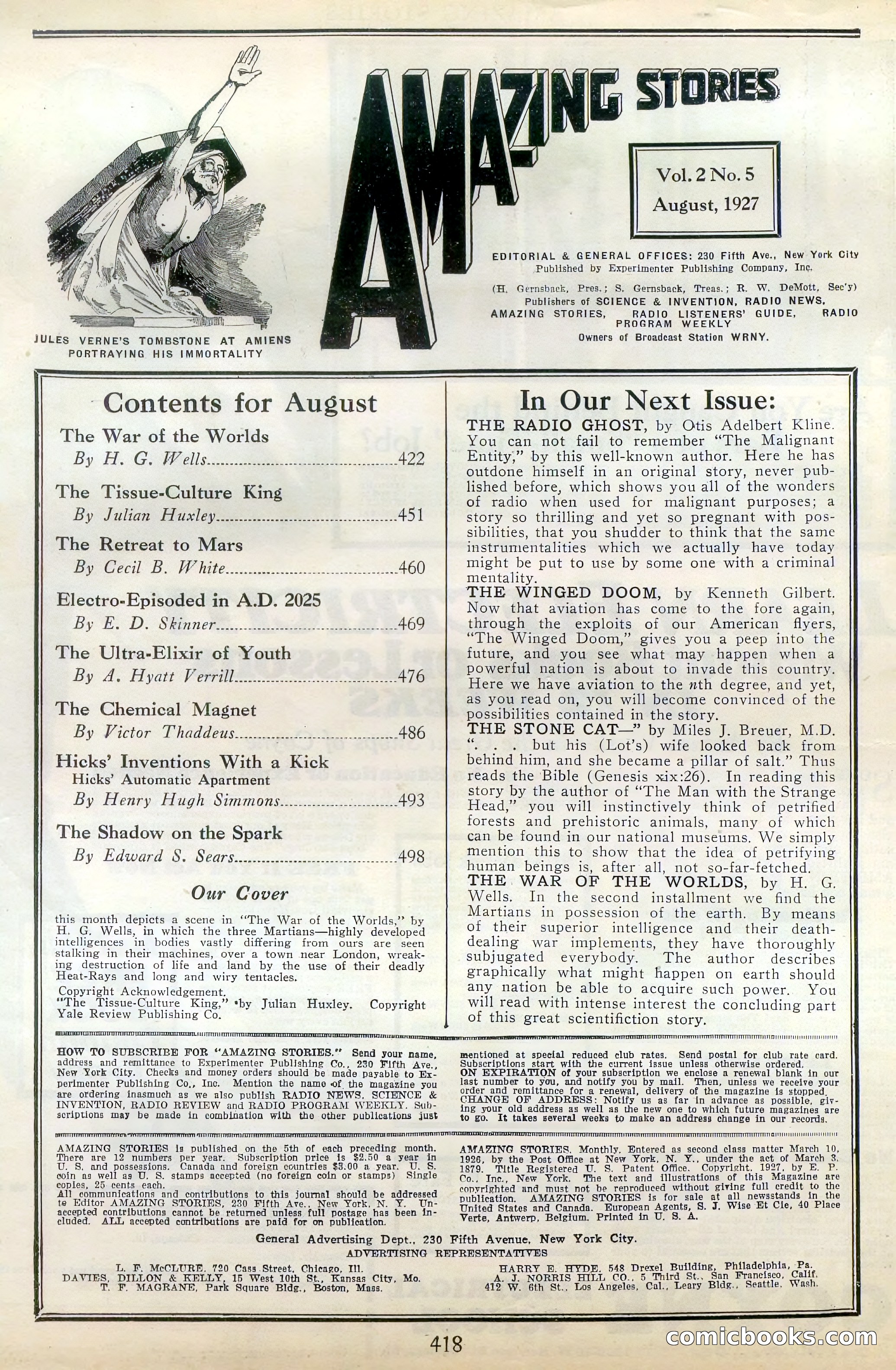 Amazing Stories, Vol. 2 No. 5 — page 3 of 107