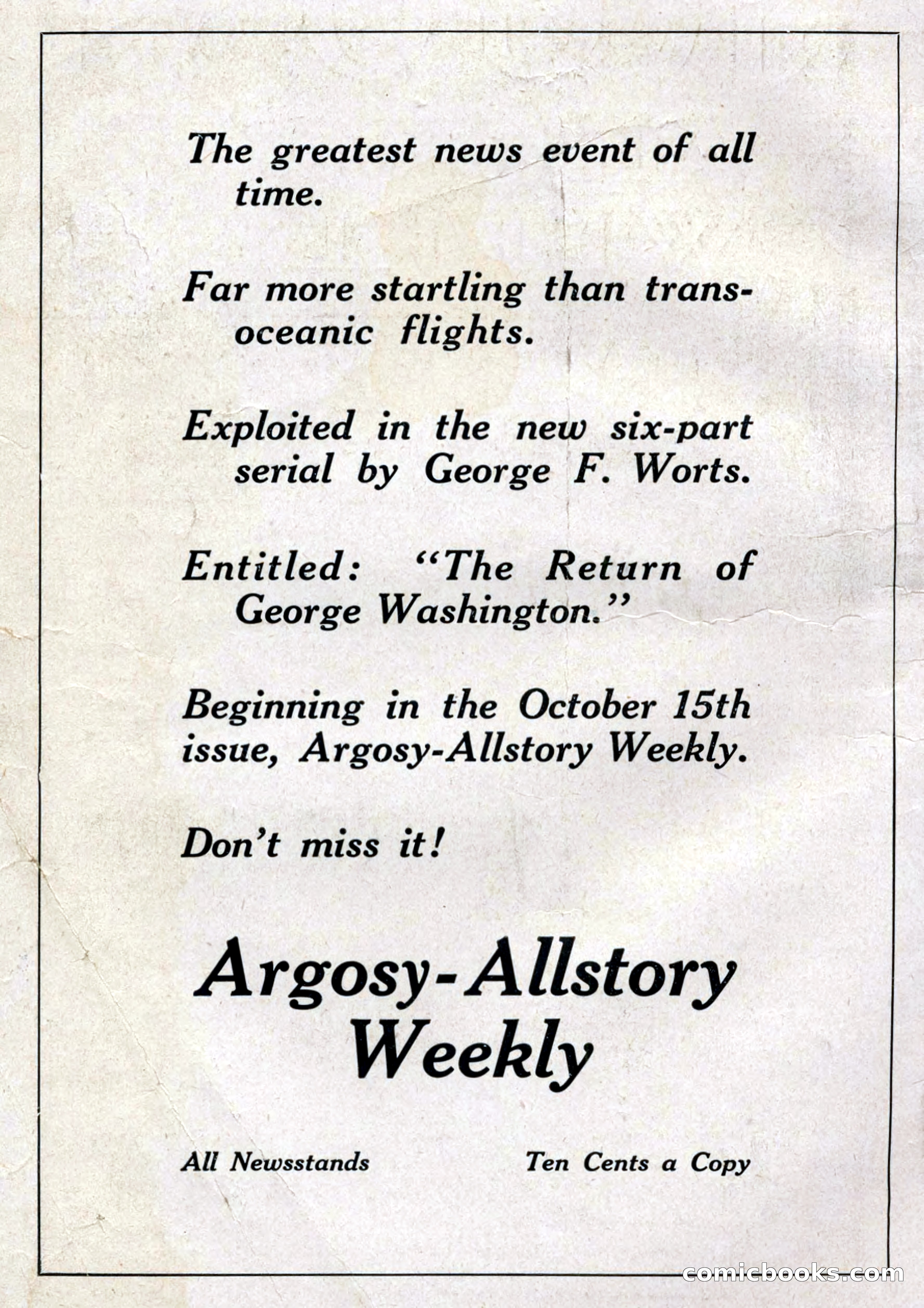 Argosy All-Story Weekly — page 2 of 164