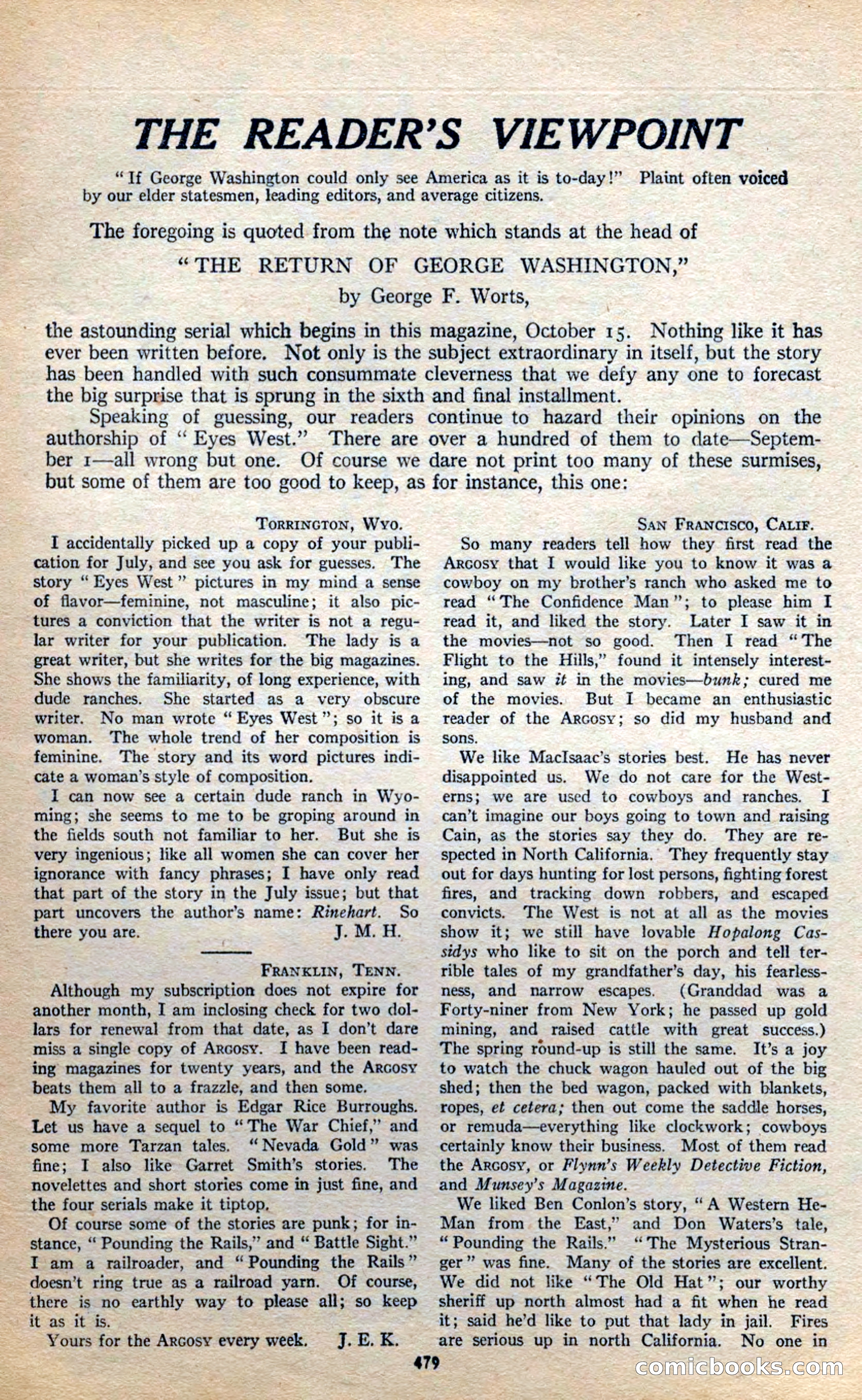 Argosy All-Story Weekly — page 161 of 164