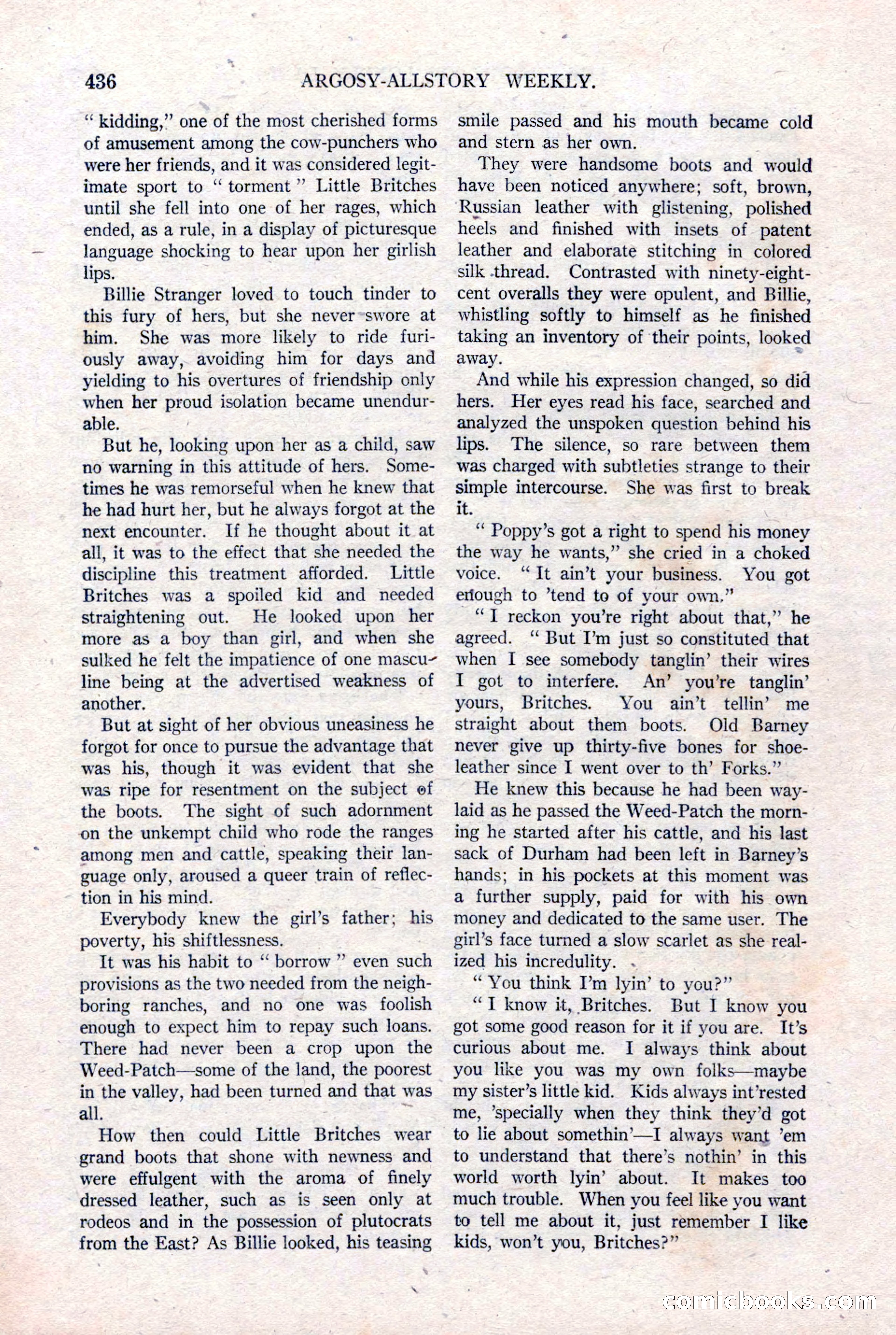 Argosy All-Story Weekly, January 15, 1921 — page 14 of 160