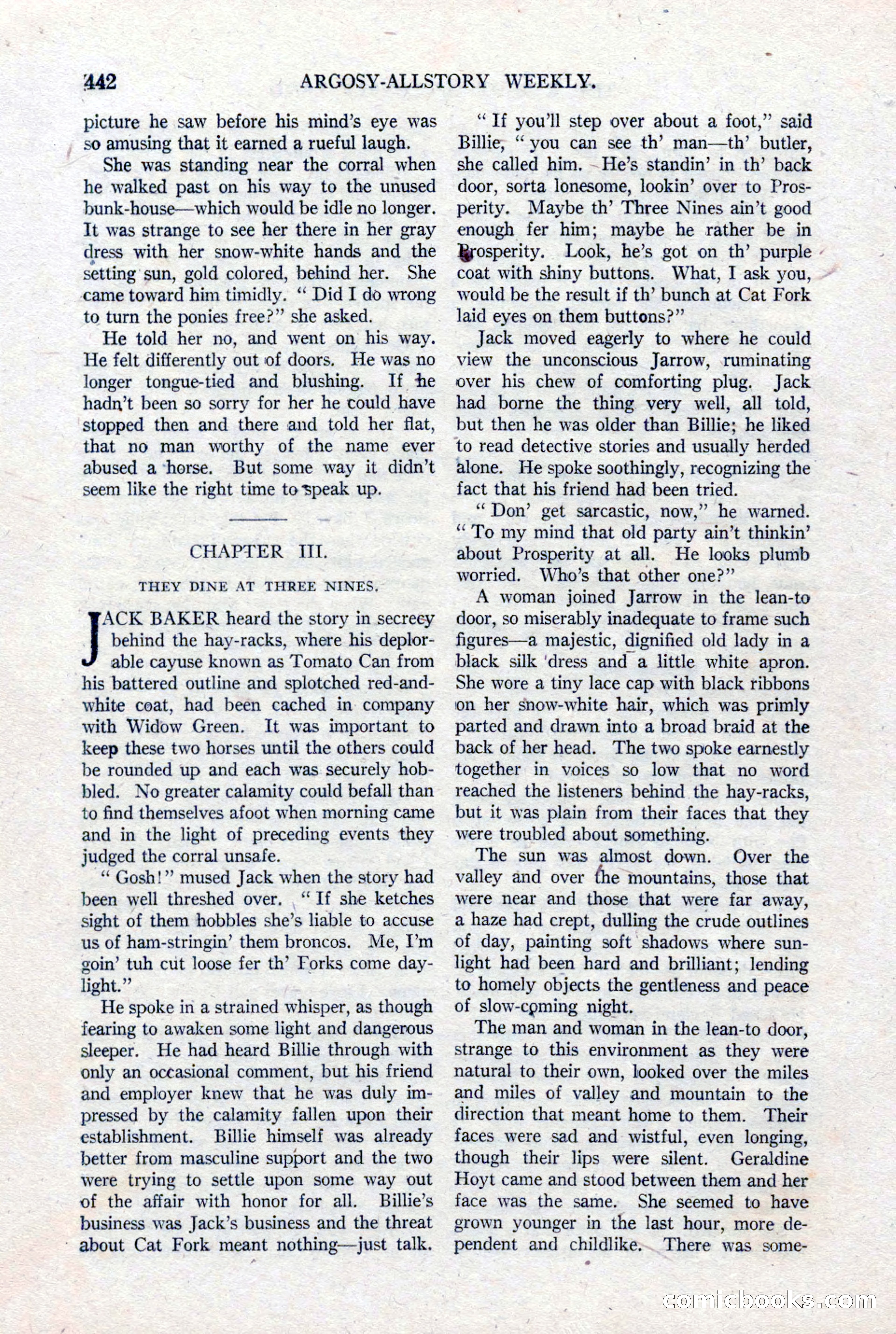 Argosy All-Story Weekly, January 15, 1921 — page 20 of 160