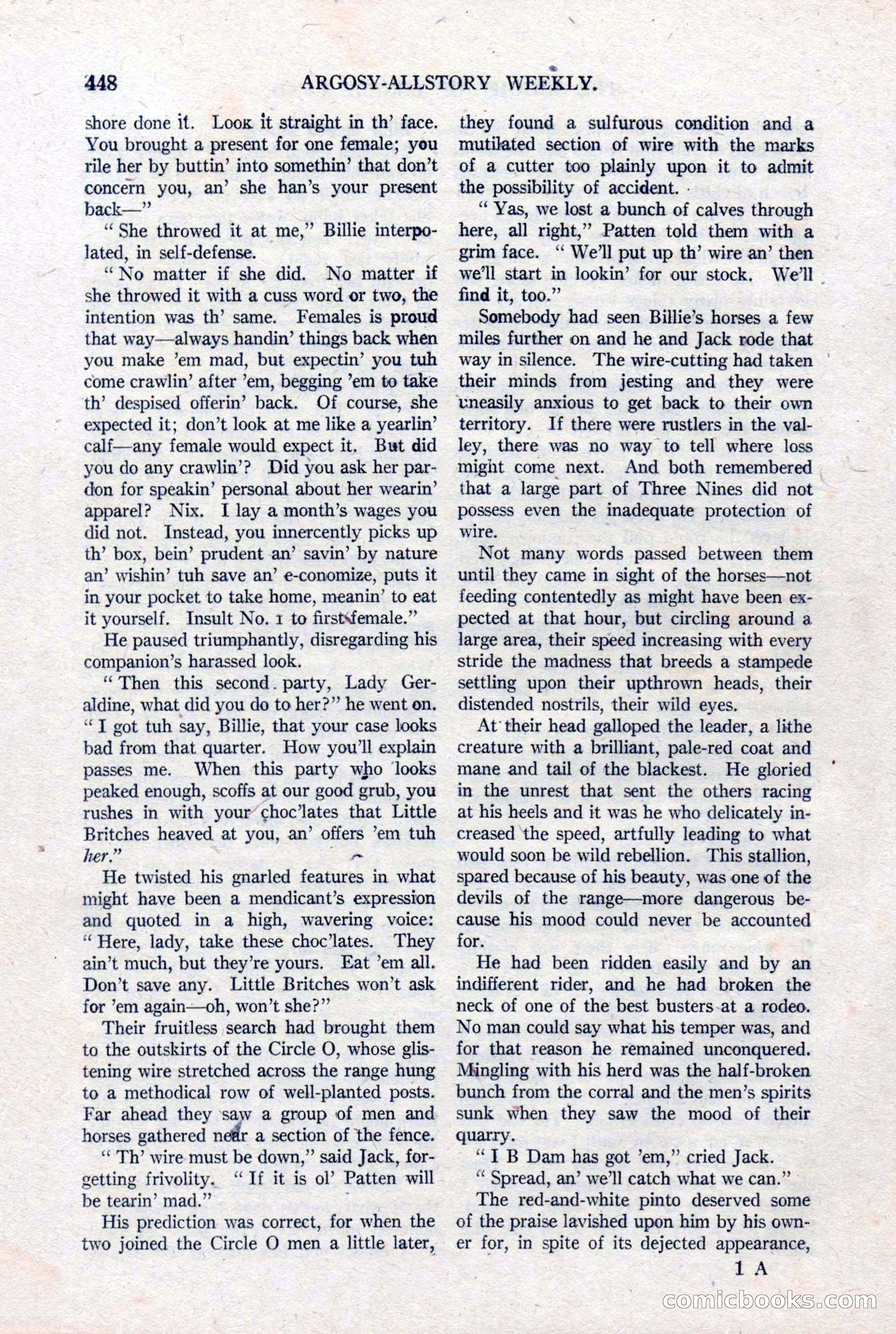 Argosy All-Story Weekly, January 15, 1921 — page 26 of 160