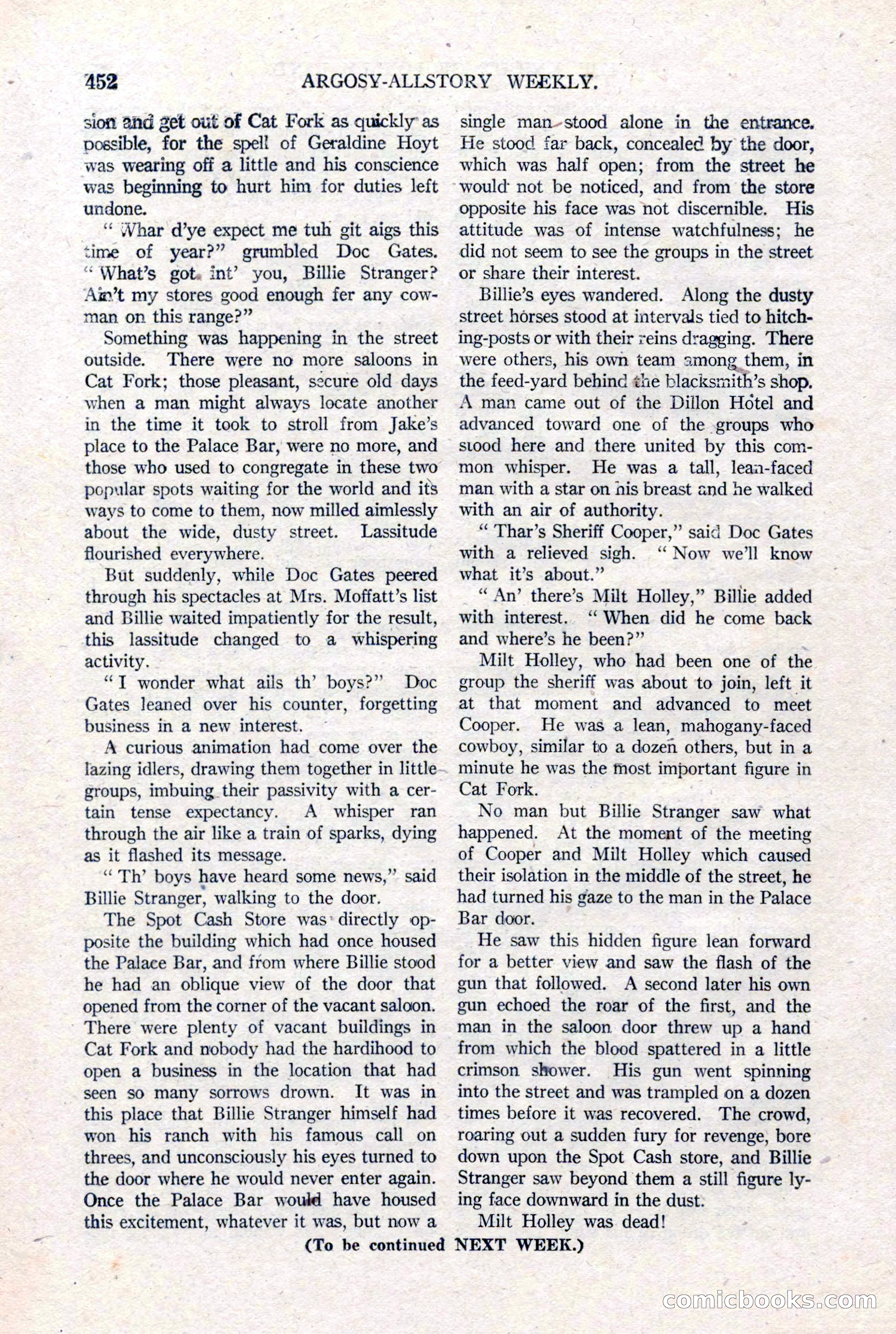 Argosy All-Story Weekly, January 15, 1921 — page 30 of 160