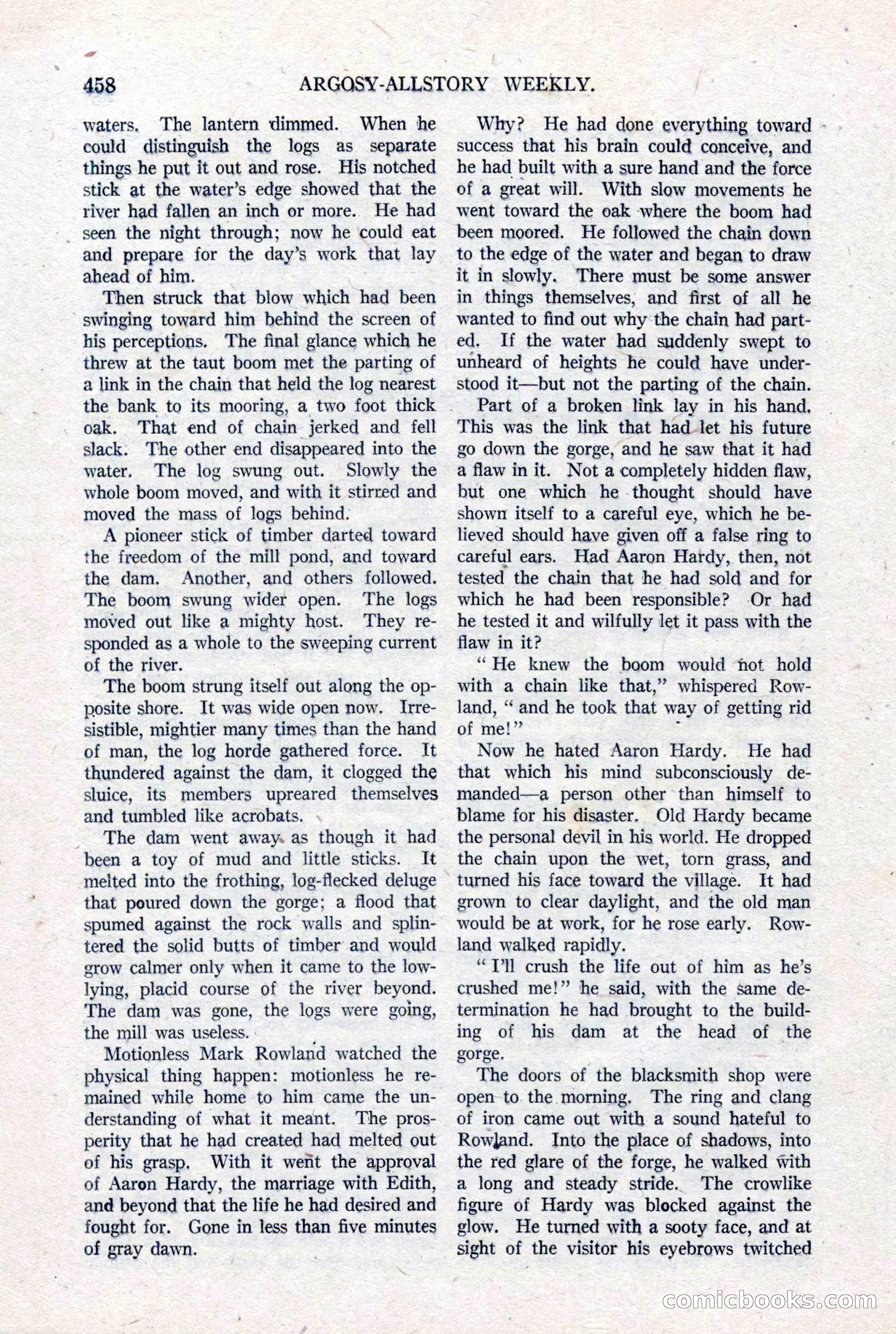 Argosy All-Story Weekly, January 15, 1921 — page 36 of 160