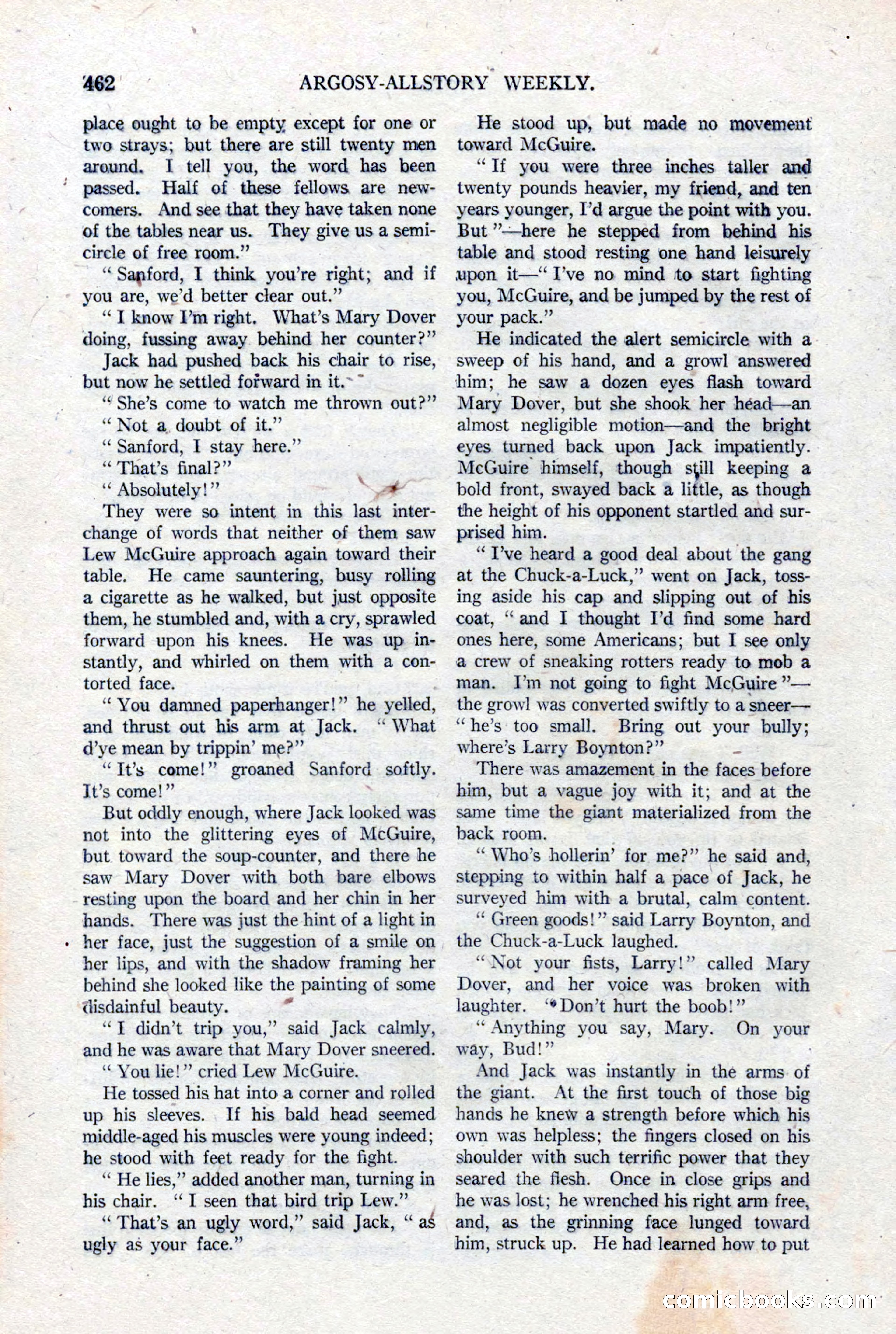 Argosy All-Story Weekly, January 15, 1921 — page 40 of 160