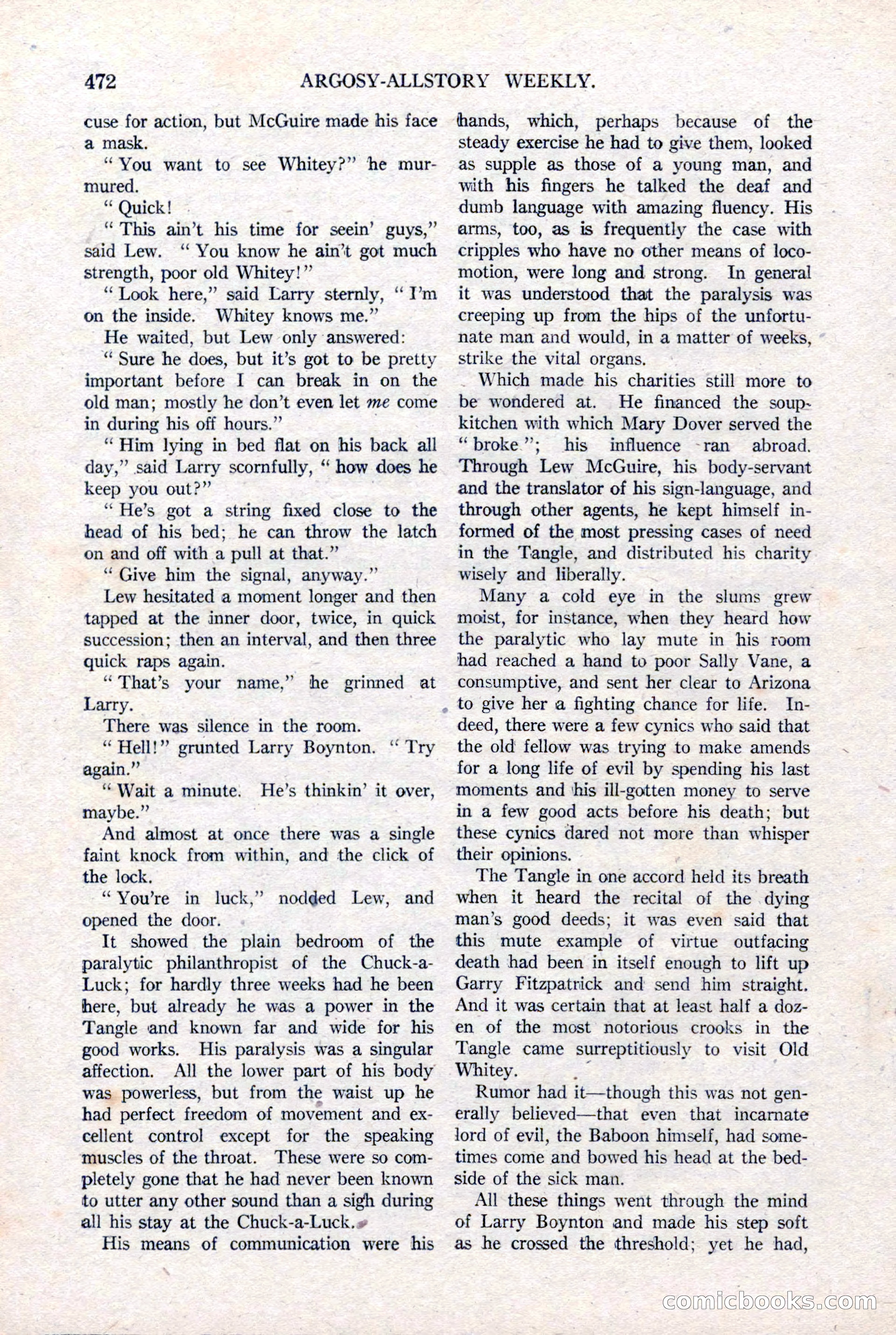 Argosy All-Story Weekly, January 15, 1921 — page 50 of 160