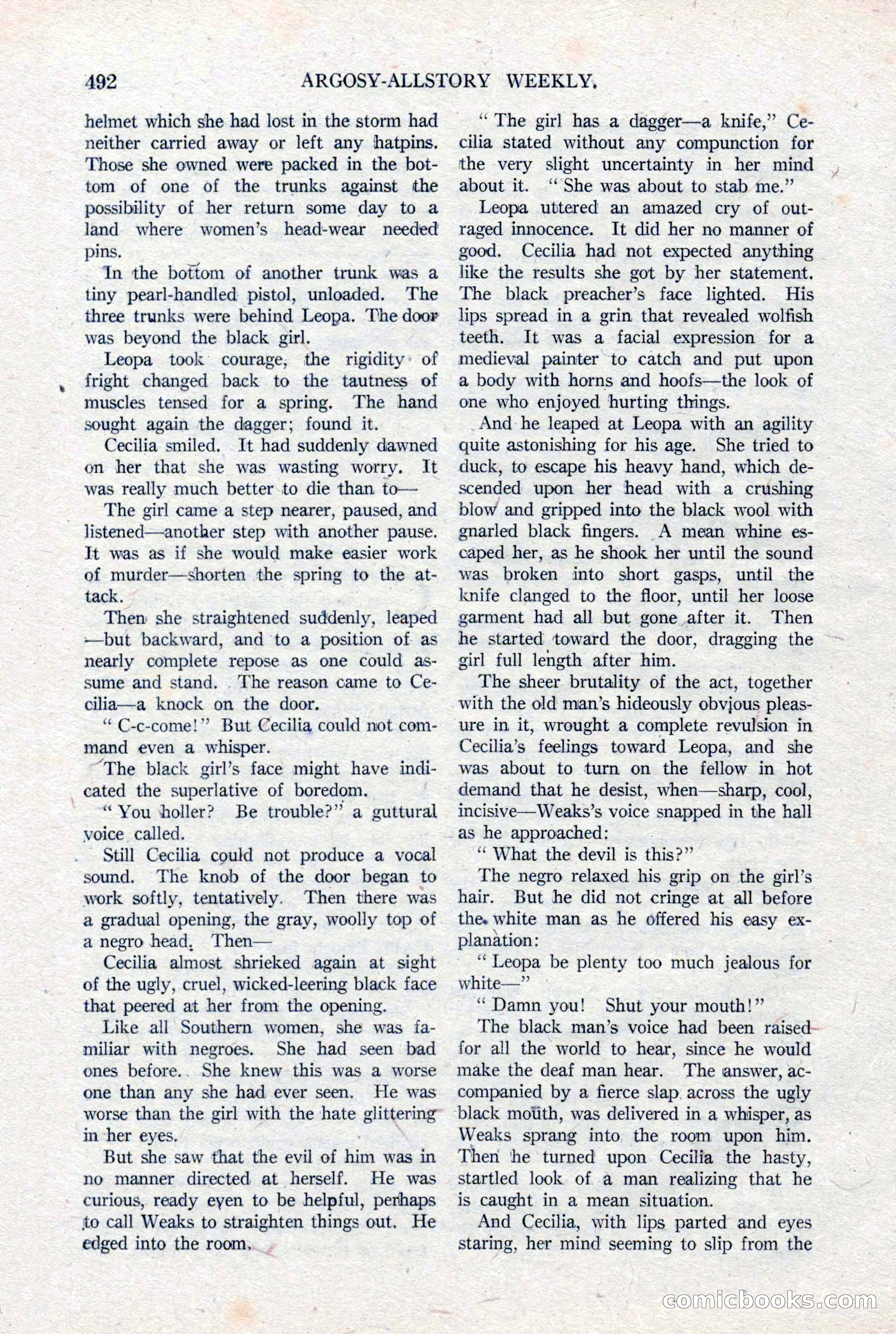 Argosy All-Story Weekly, January 15, 1921 — page 70 of 160
