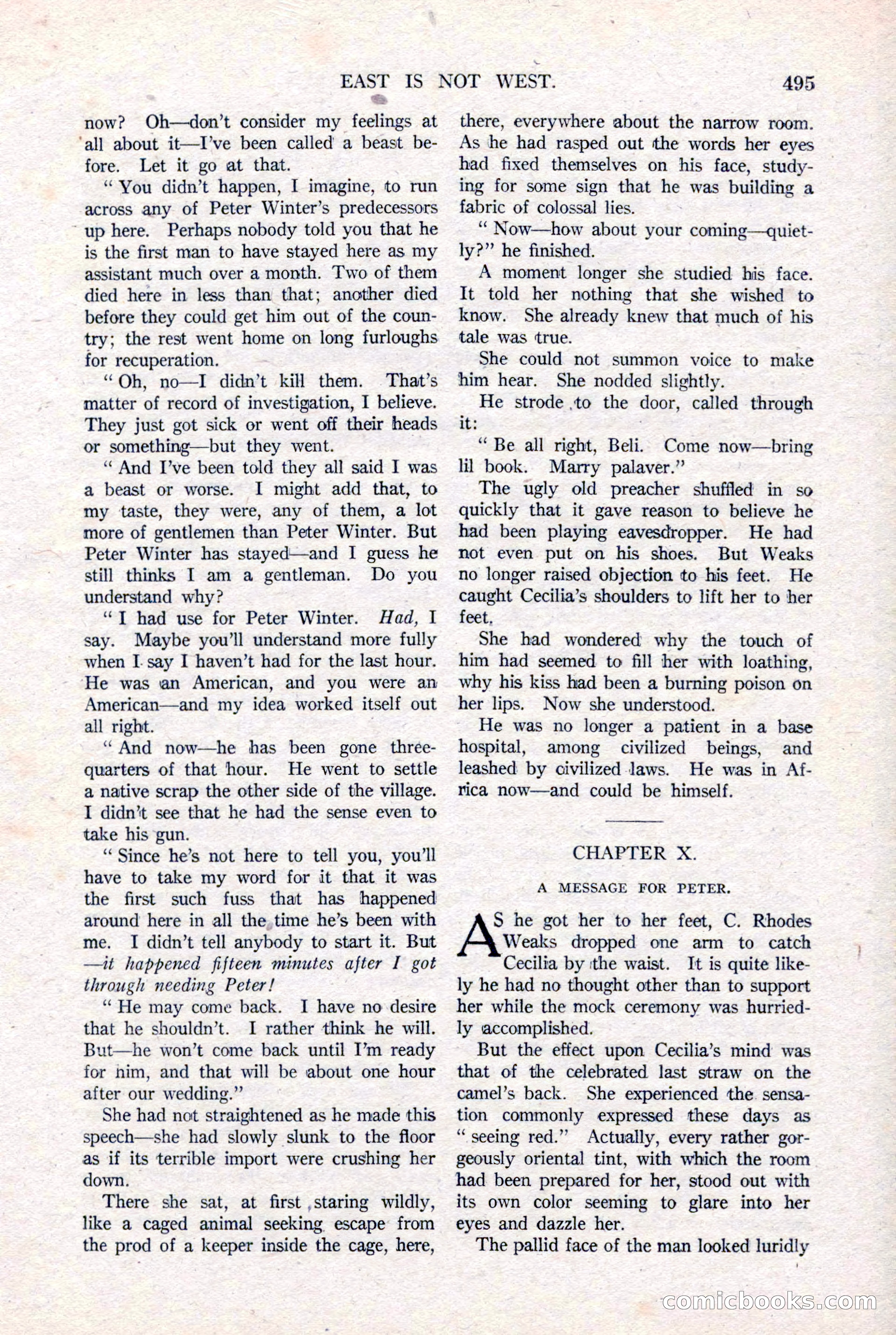 Argosy All-Story Weekly, January 15, 1921 — page 73 of 160