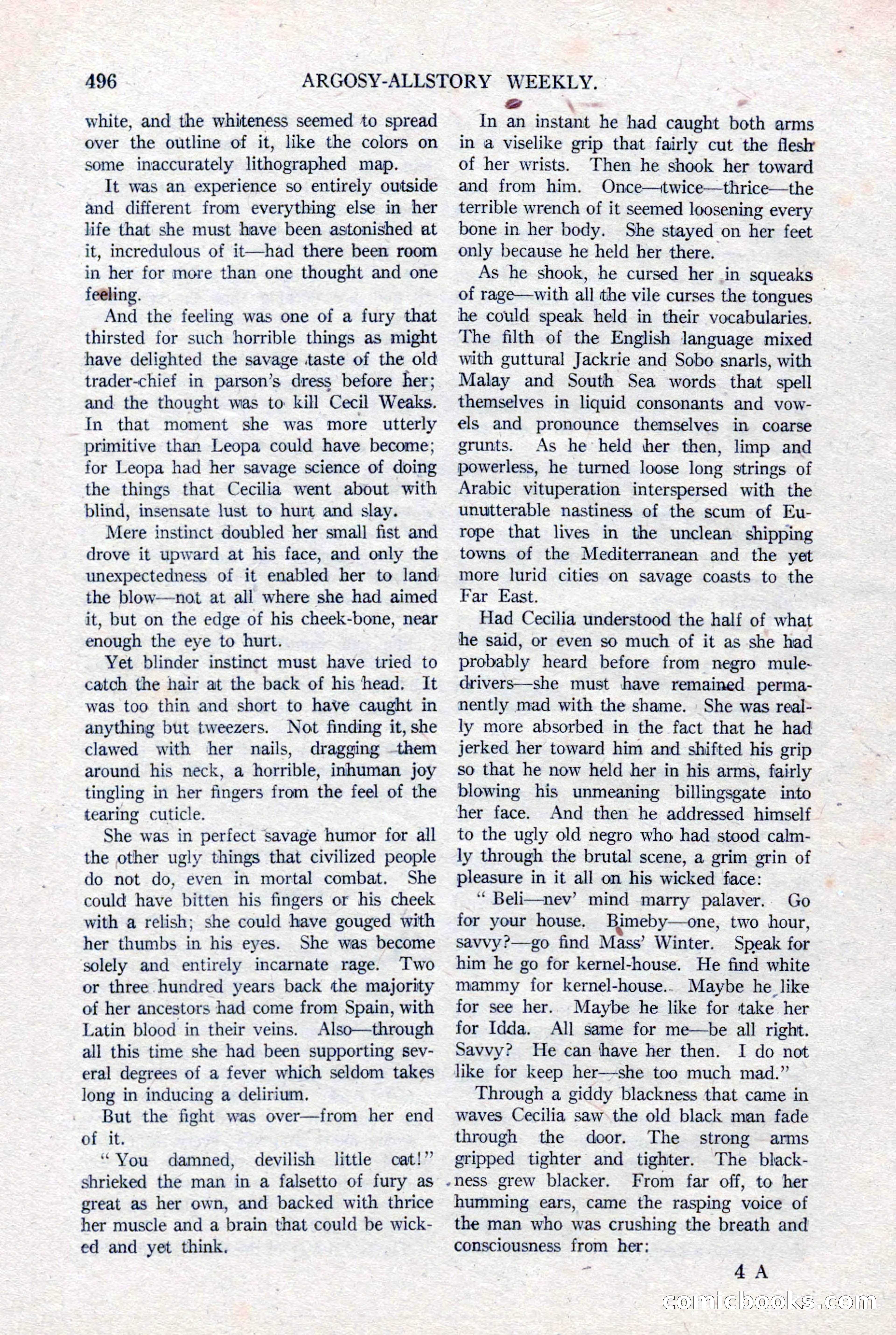Argosy All-Story Weekly, January 15, 1921 — page 74 of 160