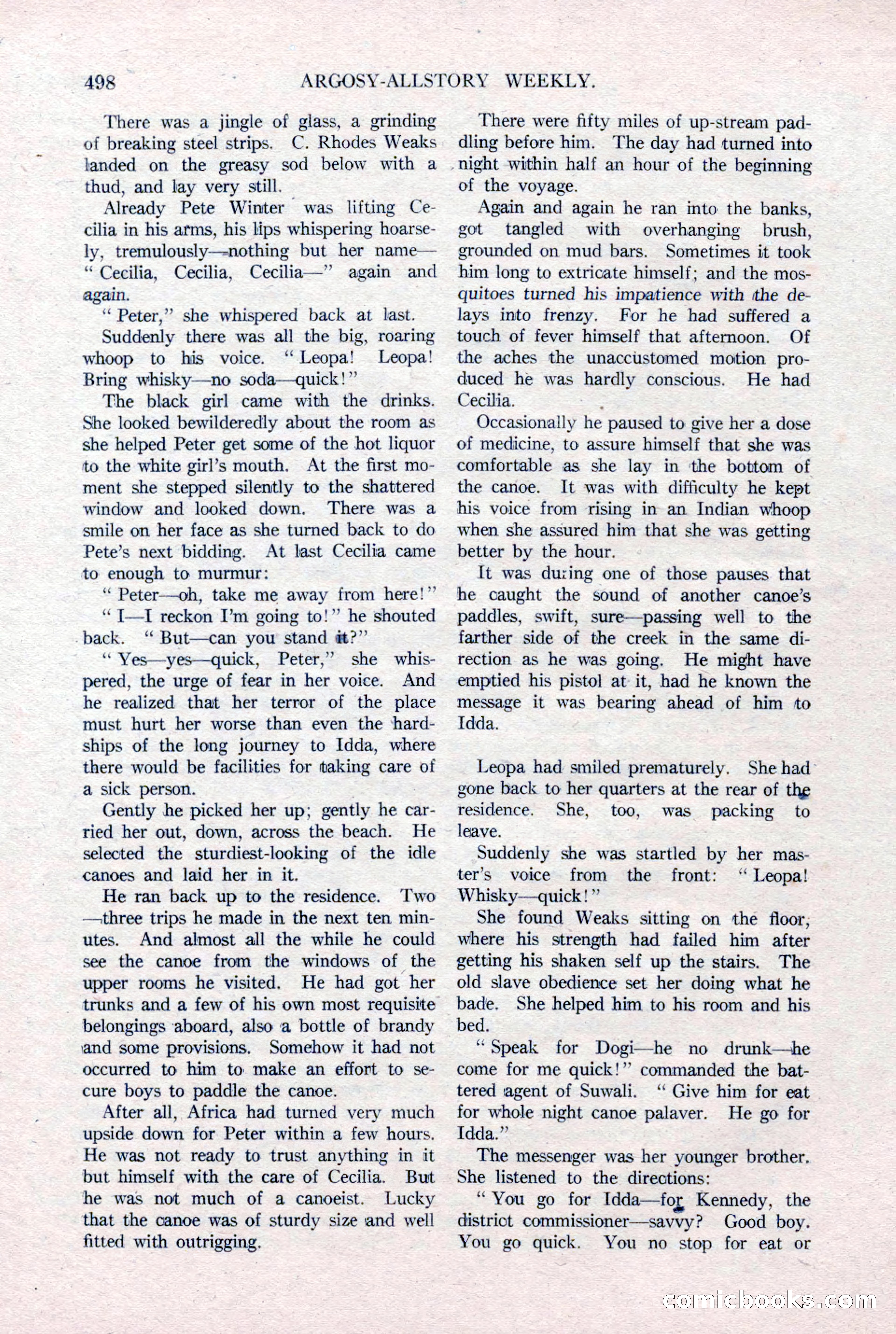 Argosy All-Story Weekly, January 15, 1921 — page 76 of 160