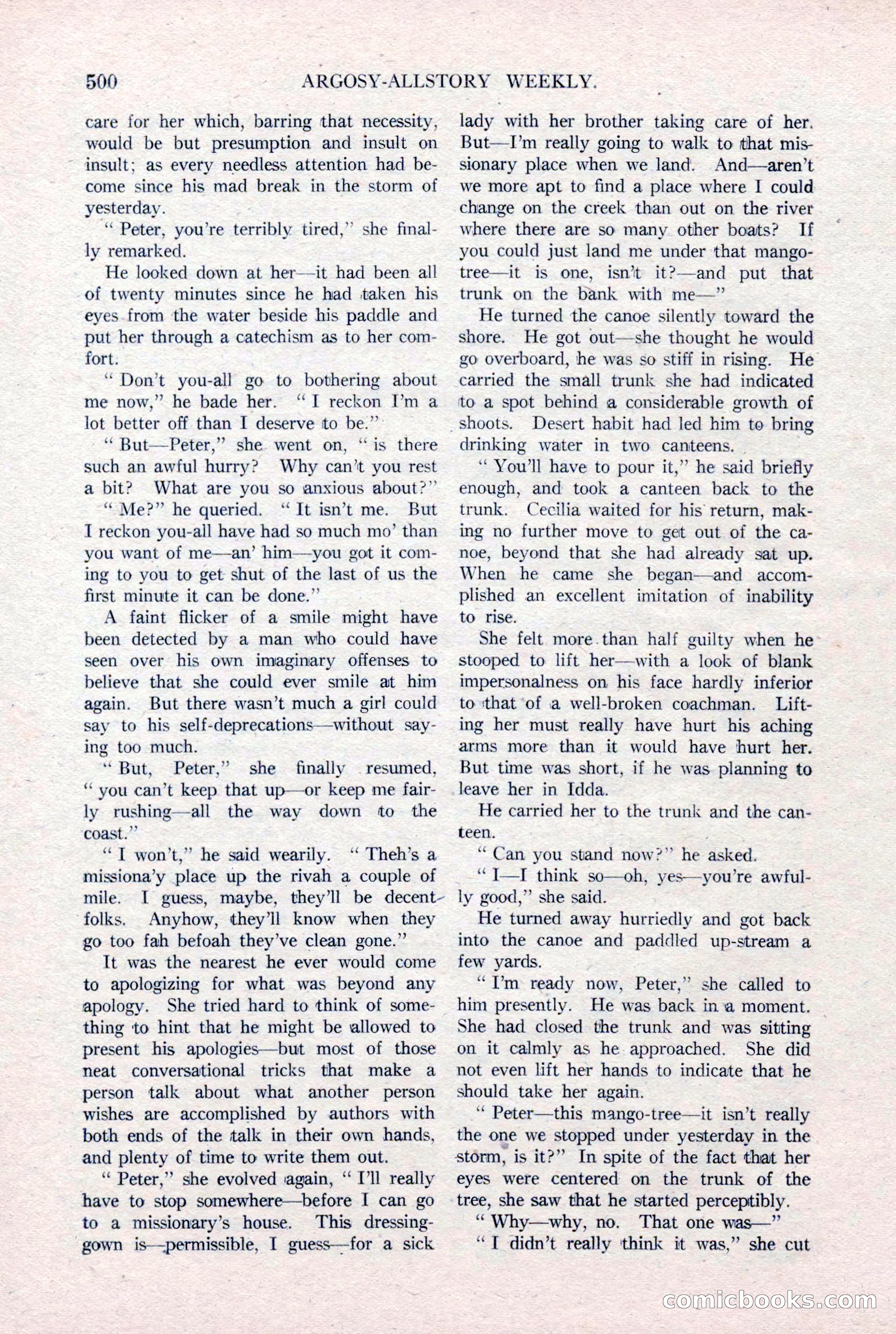 Argosy All-Story Weekly, January 15, 1921 — page 78 of 160