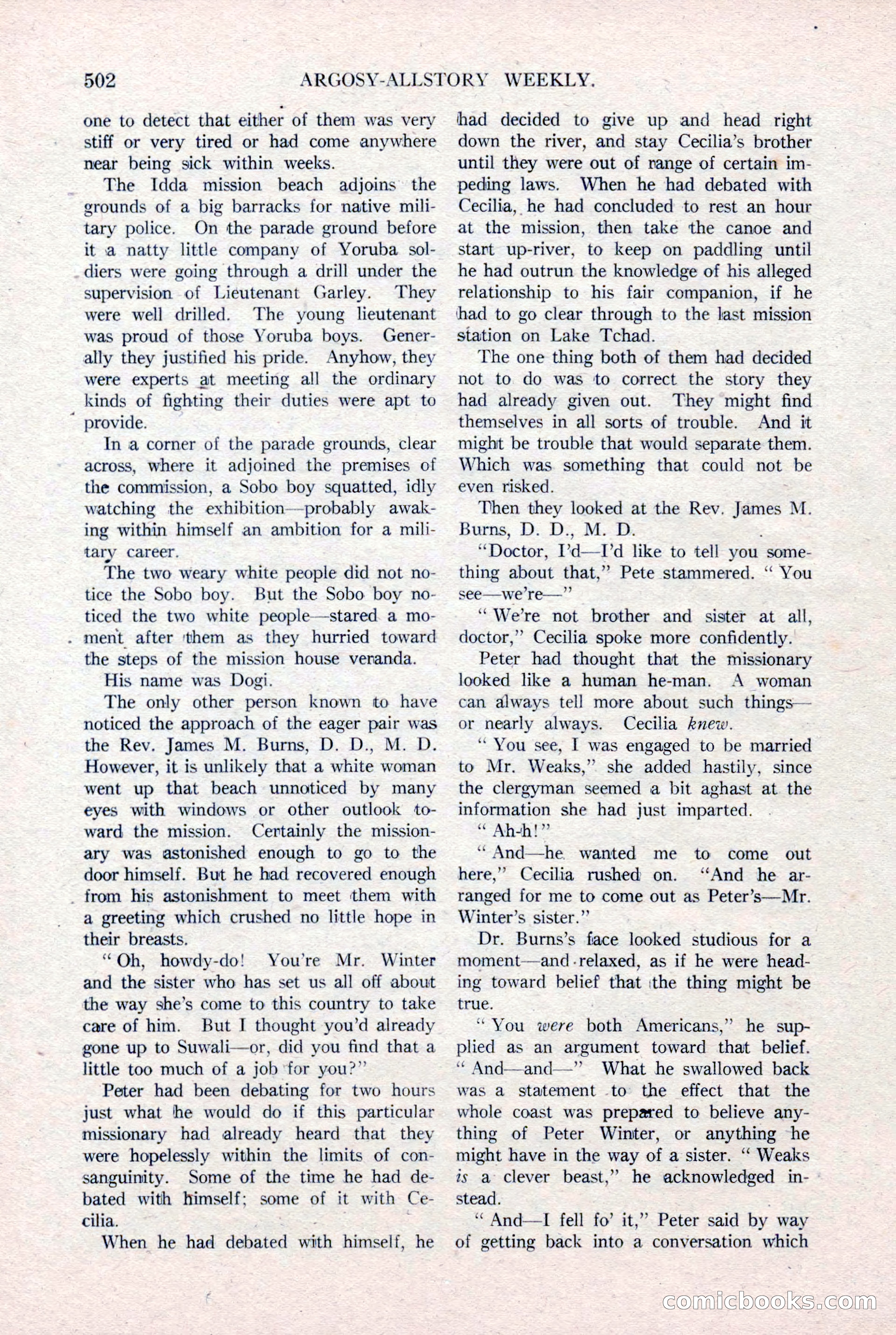 Argosy All-Story Weekly, January 15, 1921 — page 80 of 160