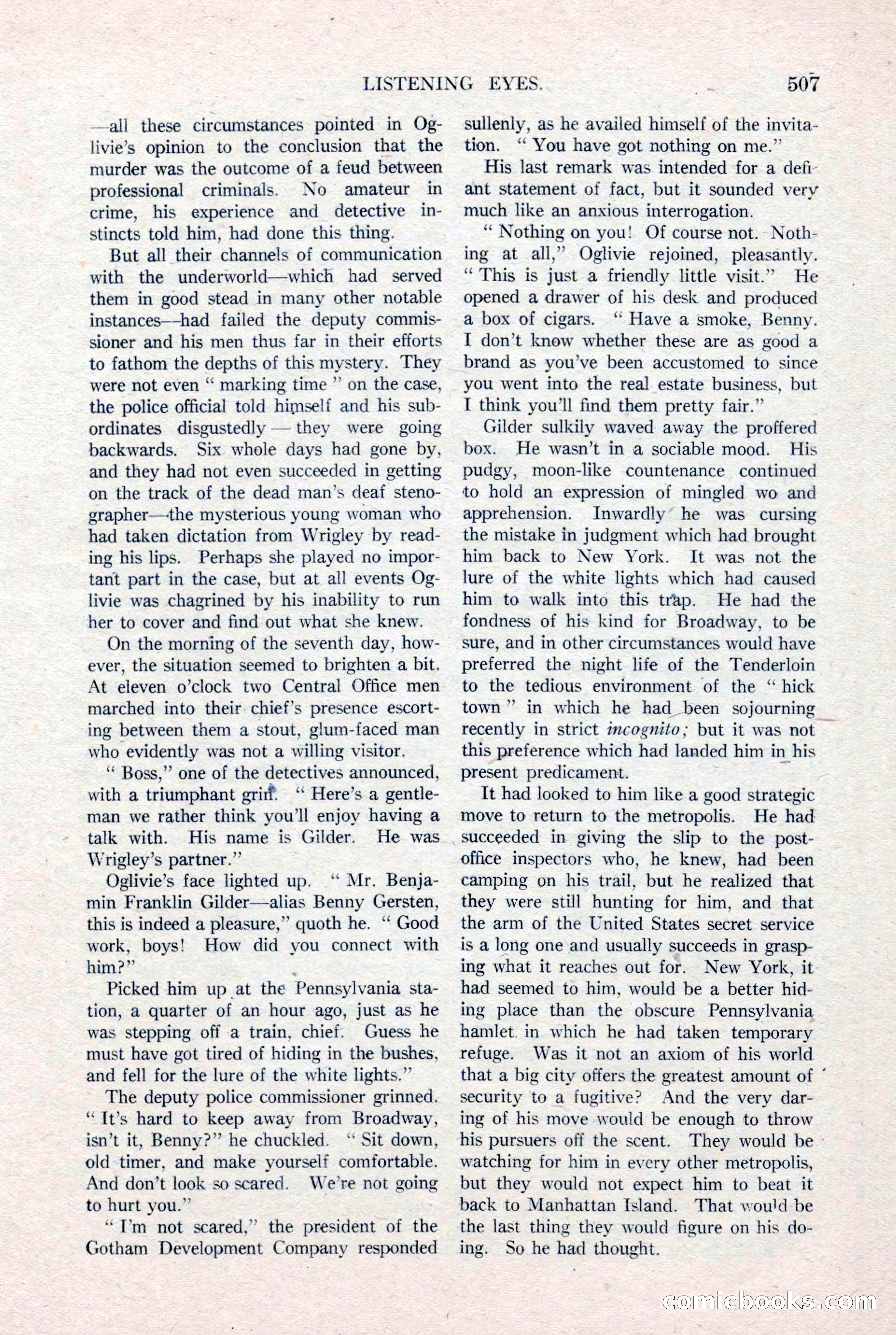 Argosy All-Story Weekly, January 15, 1921 — page 85 of 160