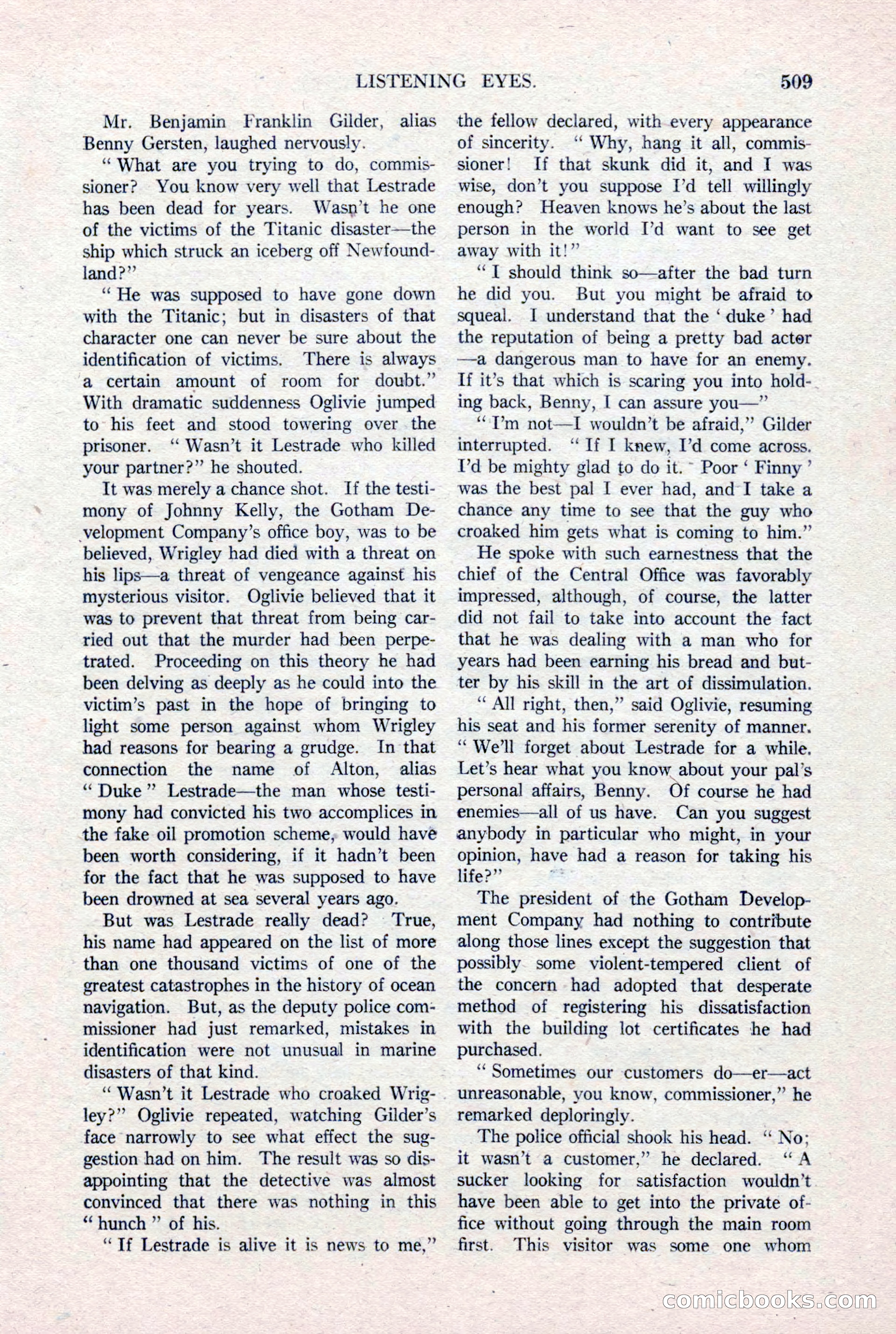 Argosy All-Story Weekly, January 15, 1921 — page 87 of 160