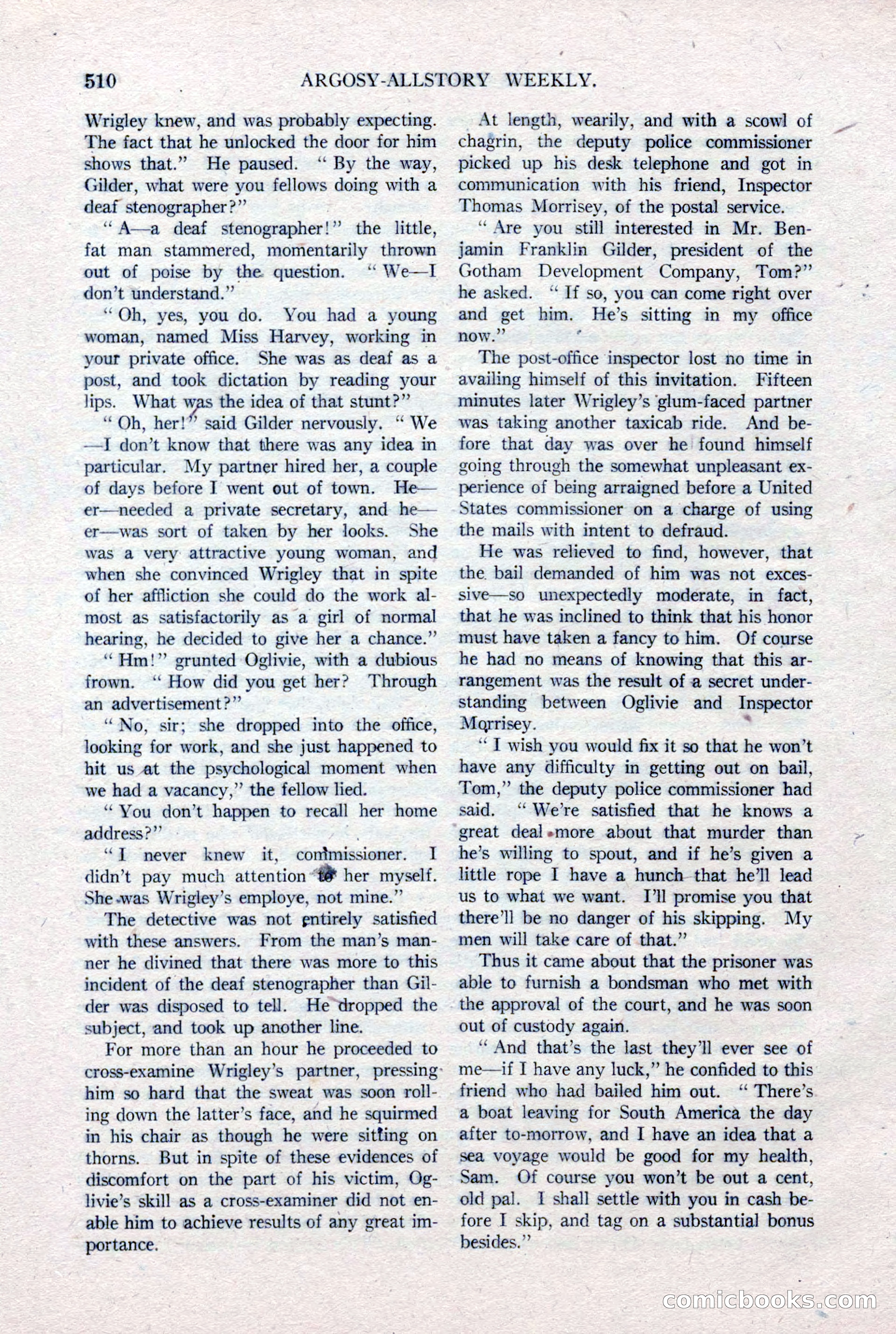 Argosy All-Story Weekly, January 15, 1921 — page 88 of 160