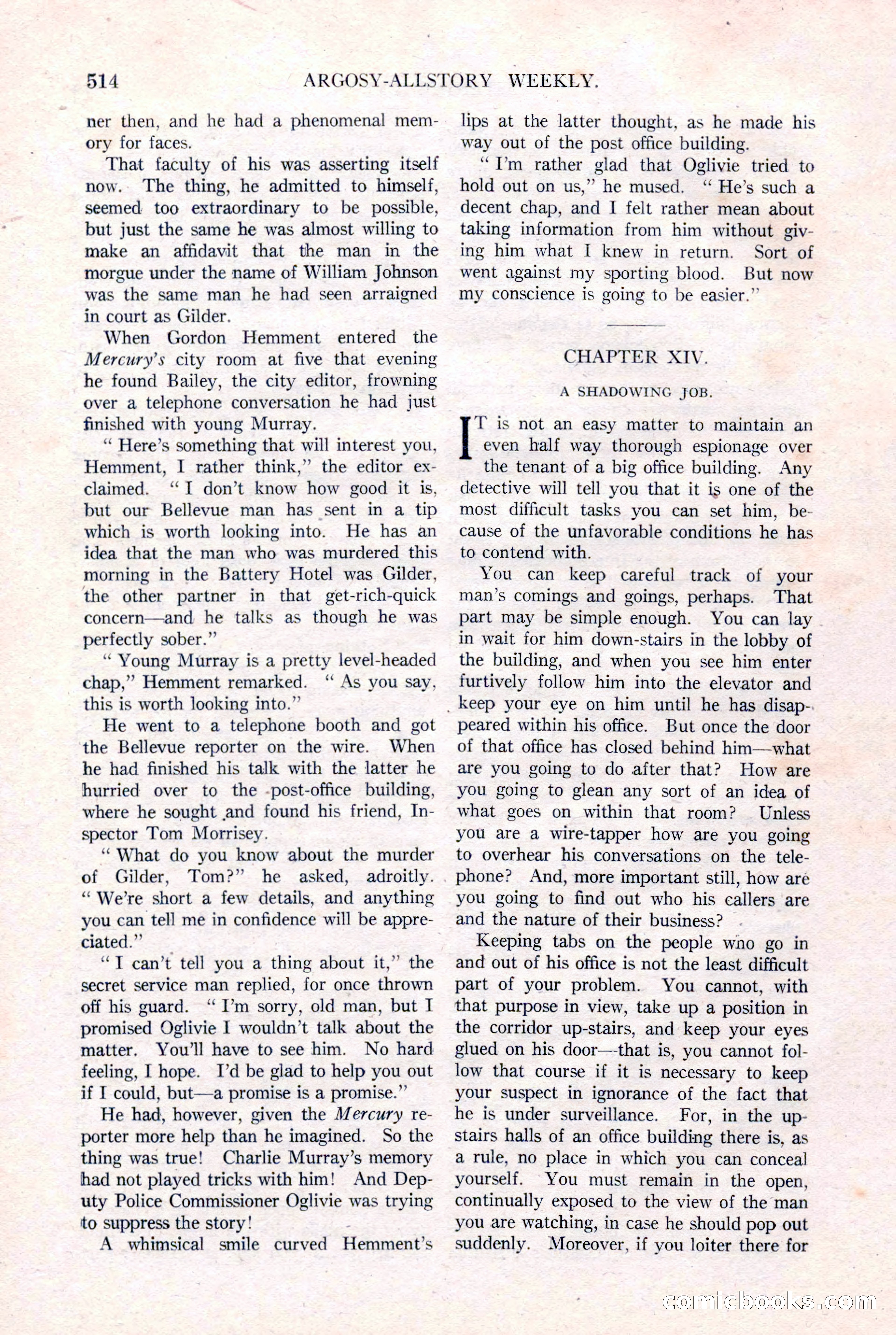 Argosy All-Story Weekly, January 15, 1921 — page 92 of 160