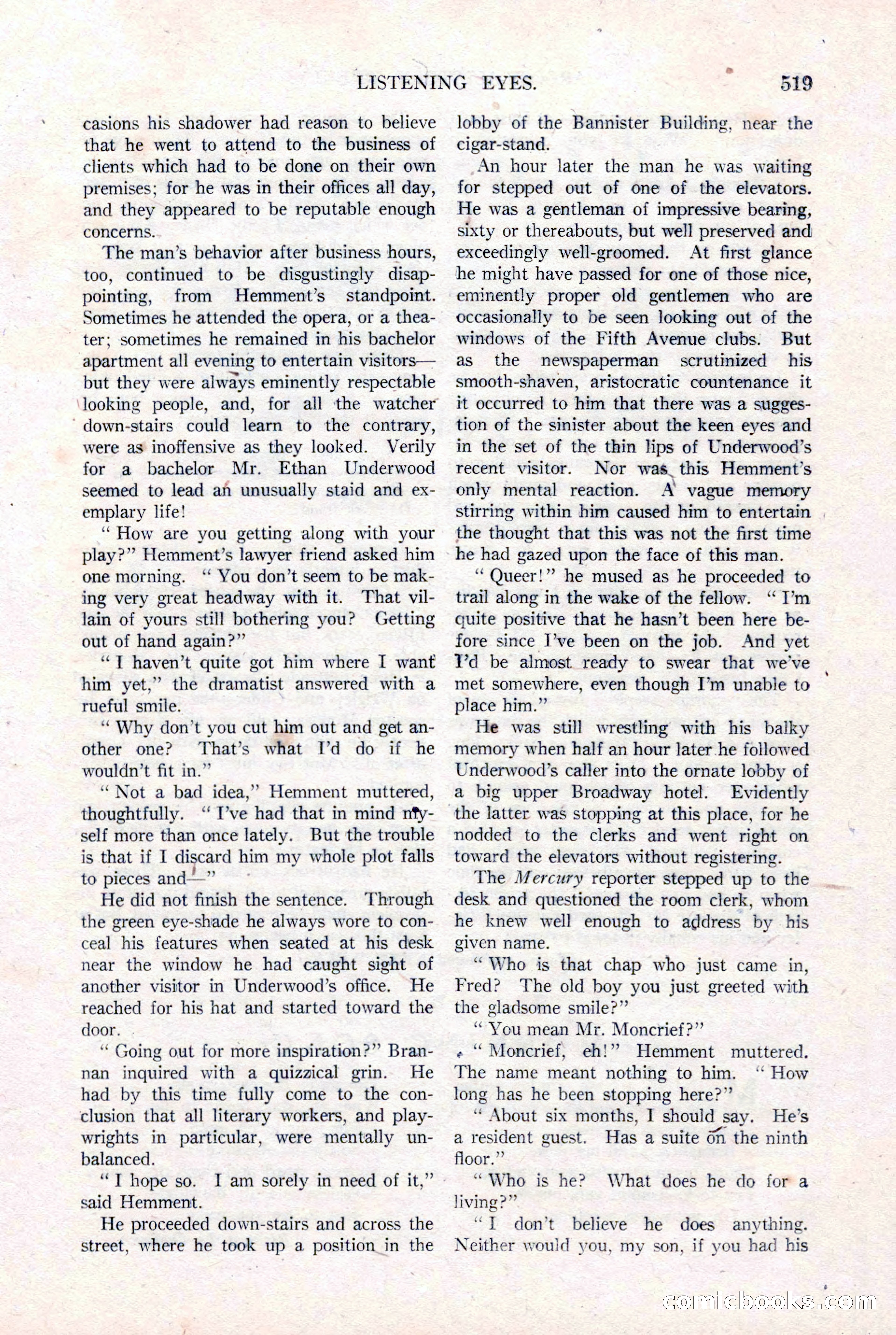 Argosy All-Story Weekly, January 15, 1921 — page 97 of 160