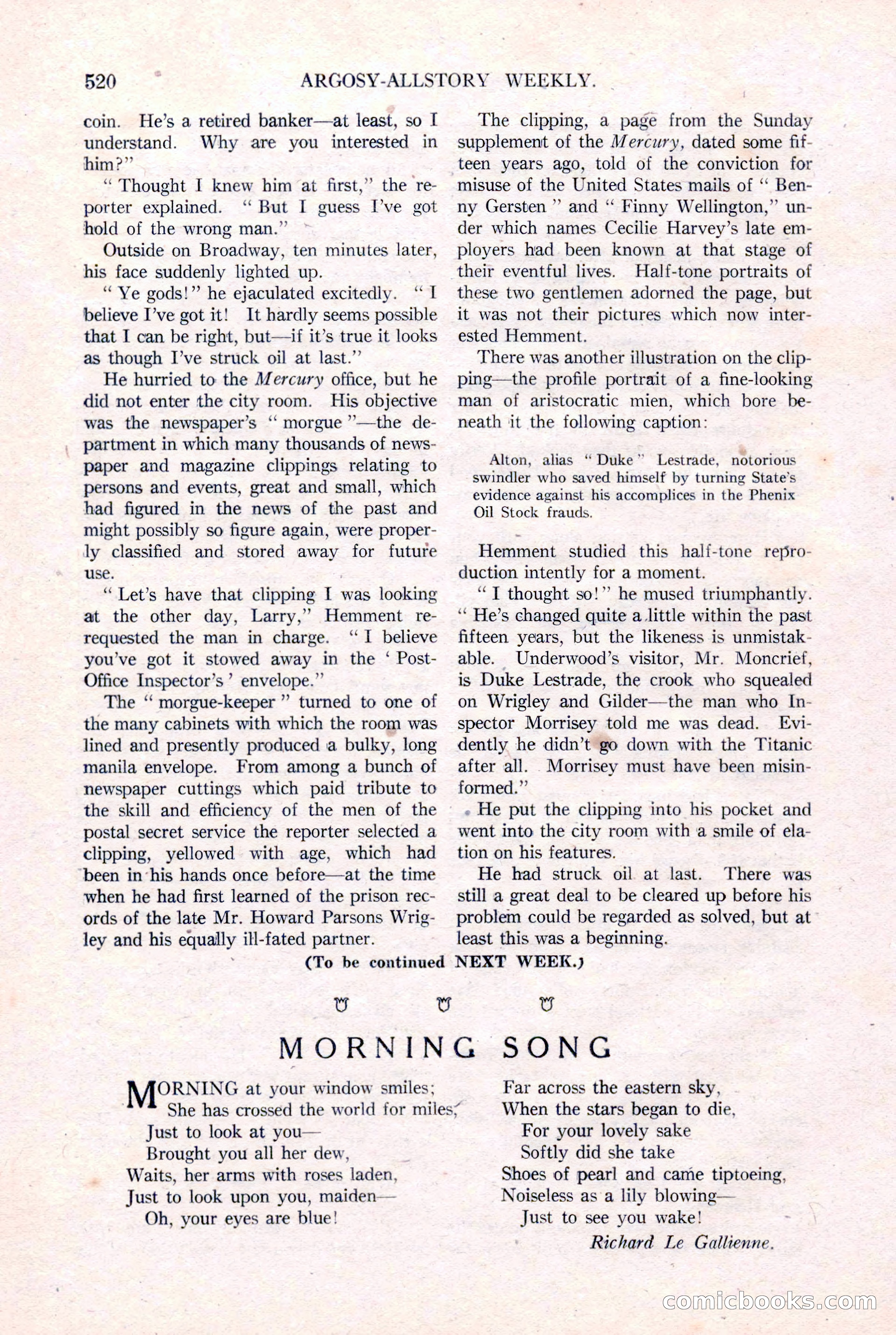 Argosy All-Story Weekly, January 15, 1921 — page 98 of 160