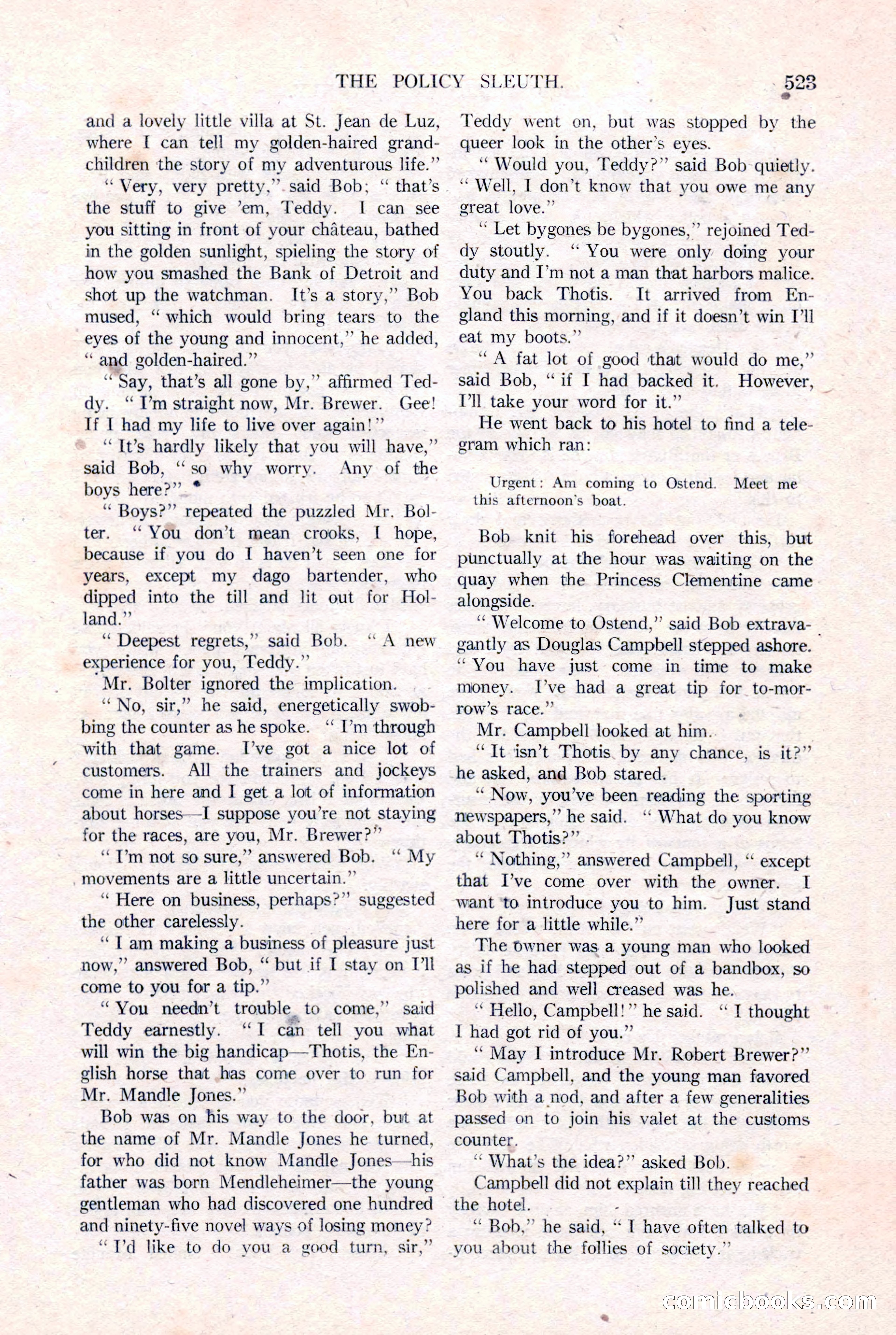 Argosy All-Story Weekly, January 15, 1921 — page 101 of 160