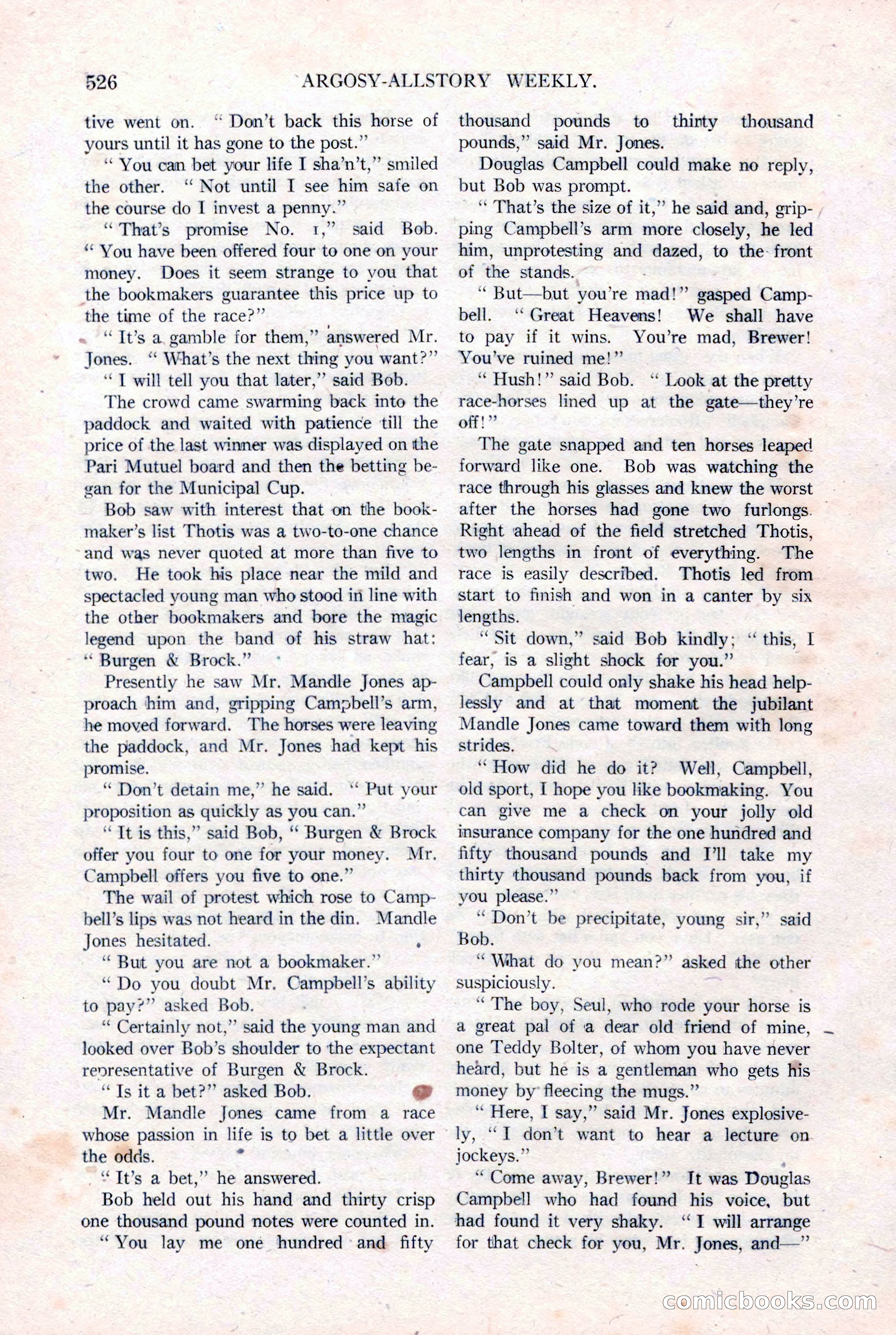 Argosy All-Story Weekly, January 15, 1921 — page 104 of 160