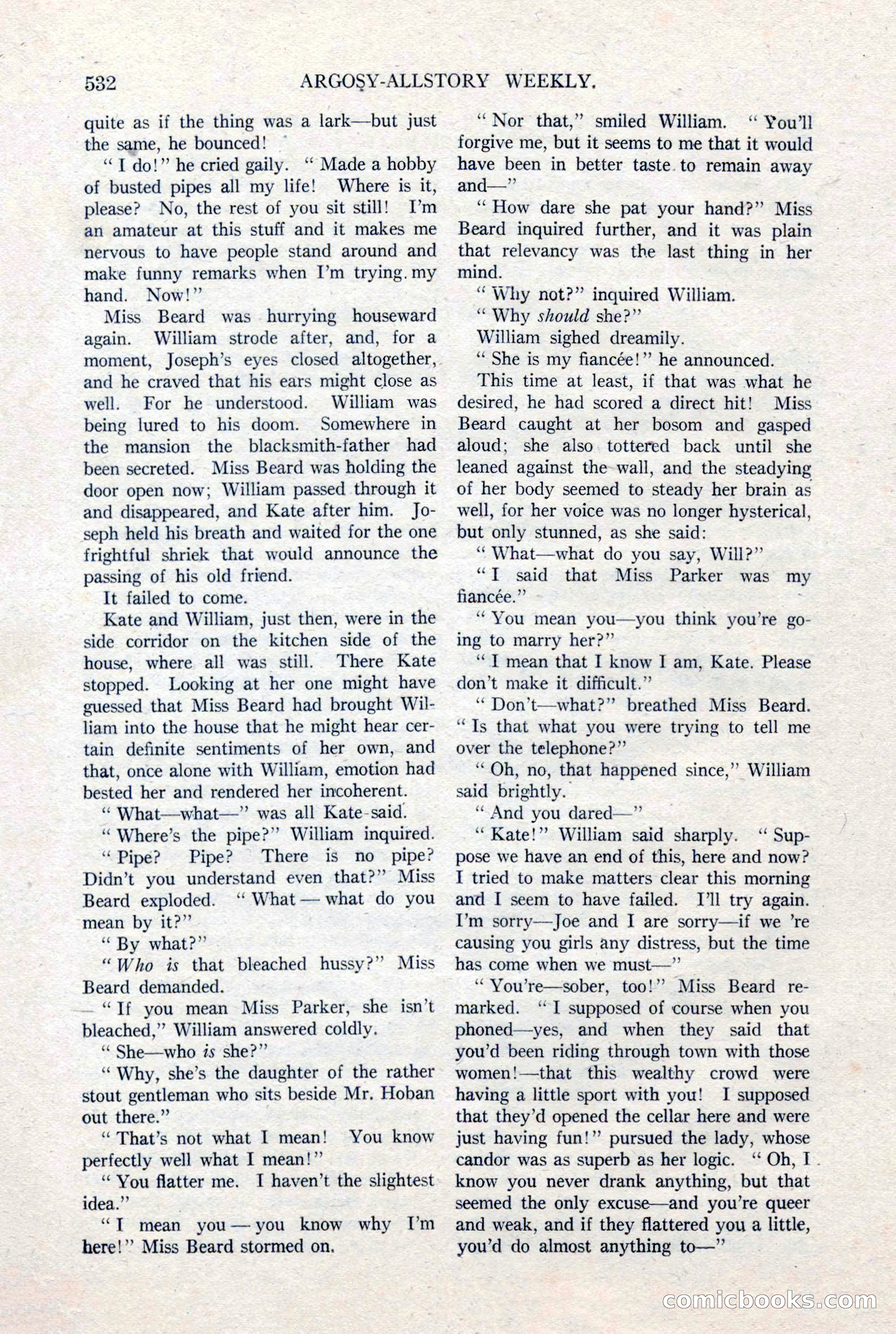 Argosy All-Story Weekly, January 15, 1921 — page 110 of 160
