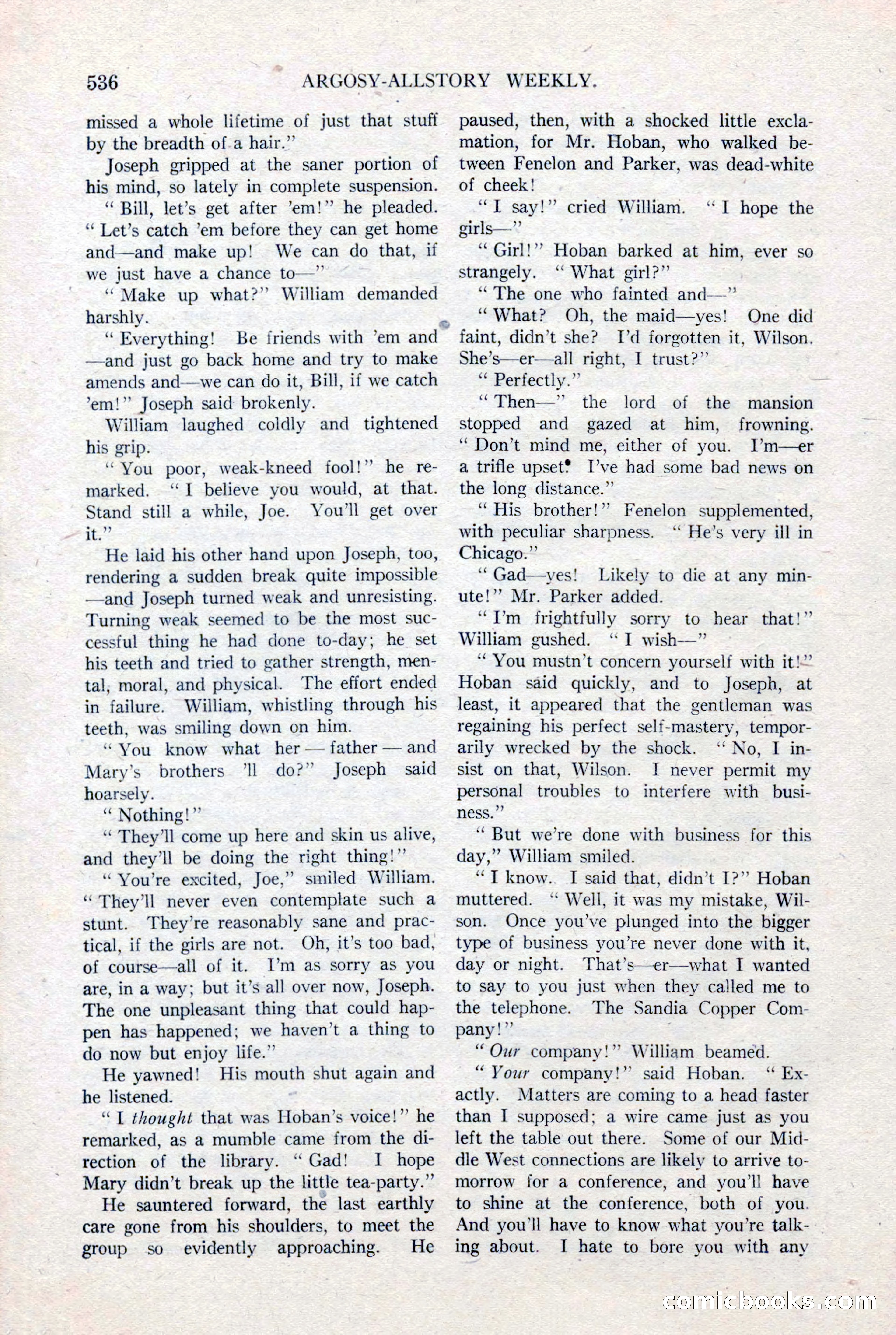 Argosy All-Story Weekly, January 15, 1921 — page 114 of 160