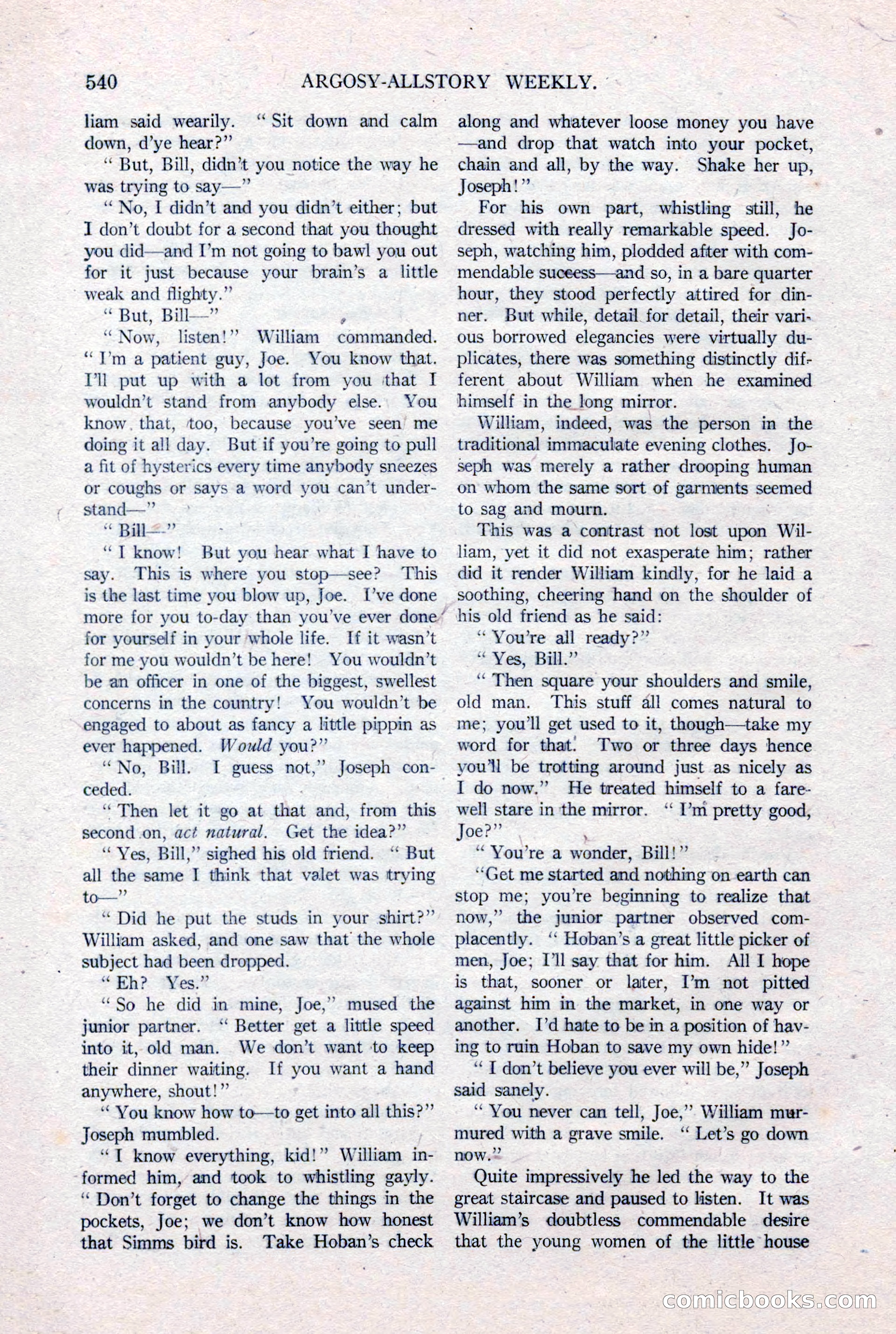 Argosy All-Story Weekly, January 15, 1921 — page 118 of 160