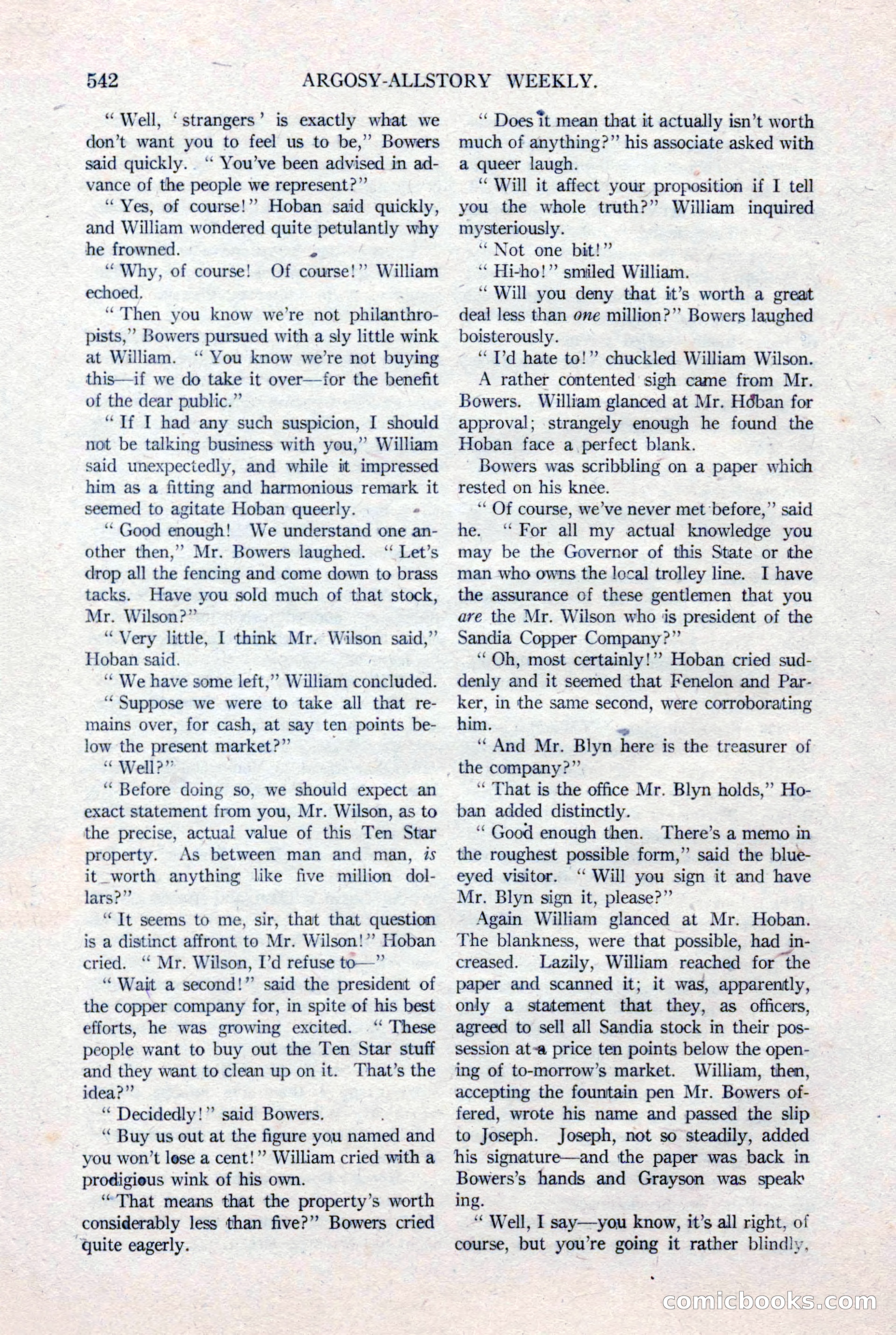 Argosy All-Story Weekly, January 15, 1921 — page 120 of 160