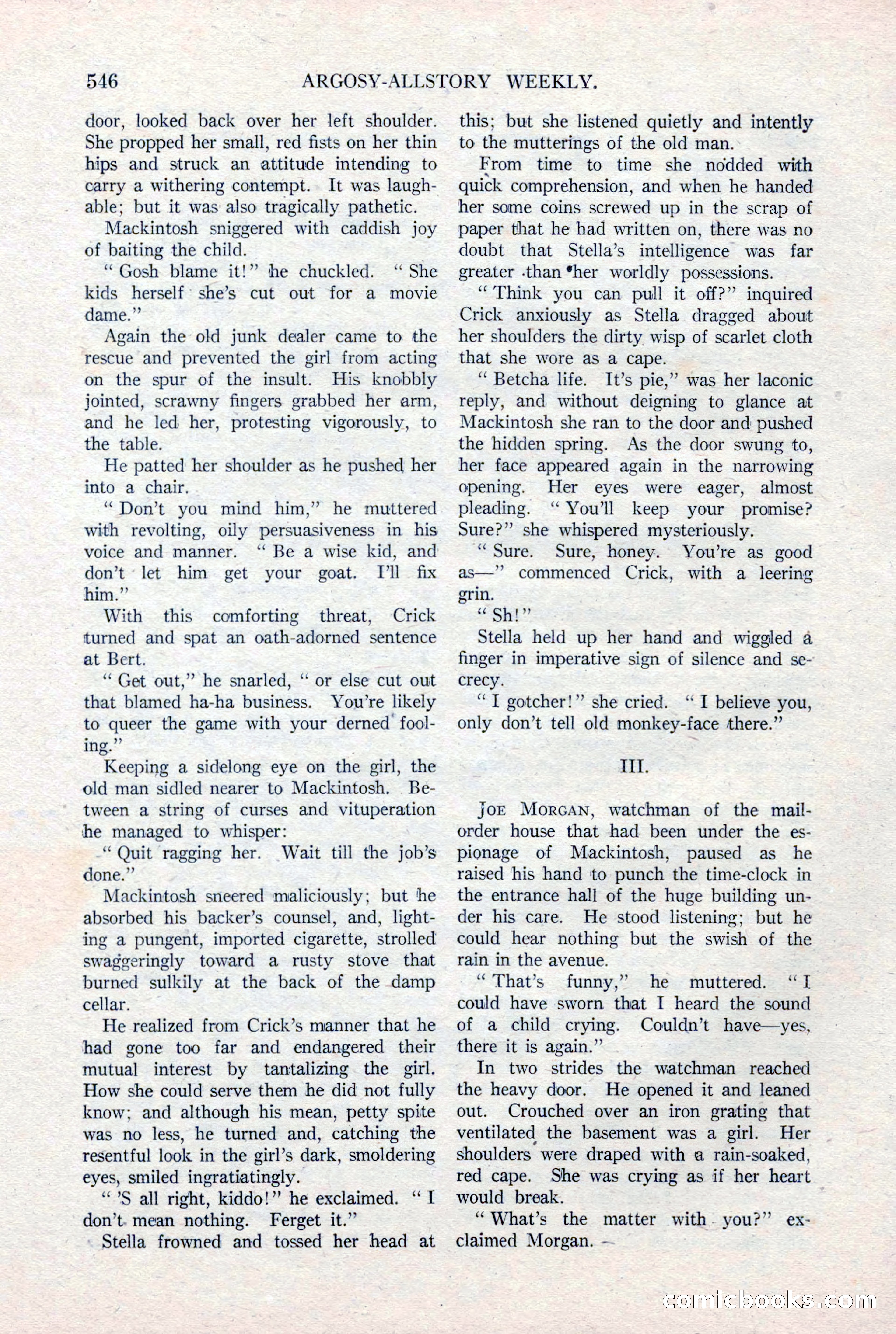 Argosy All-Story Weekly, January 15, 1921 — page 124 of 160