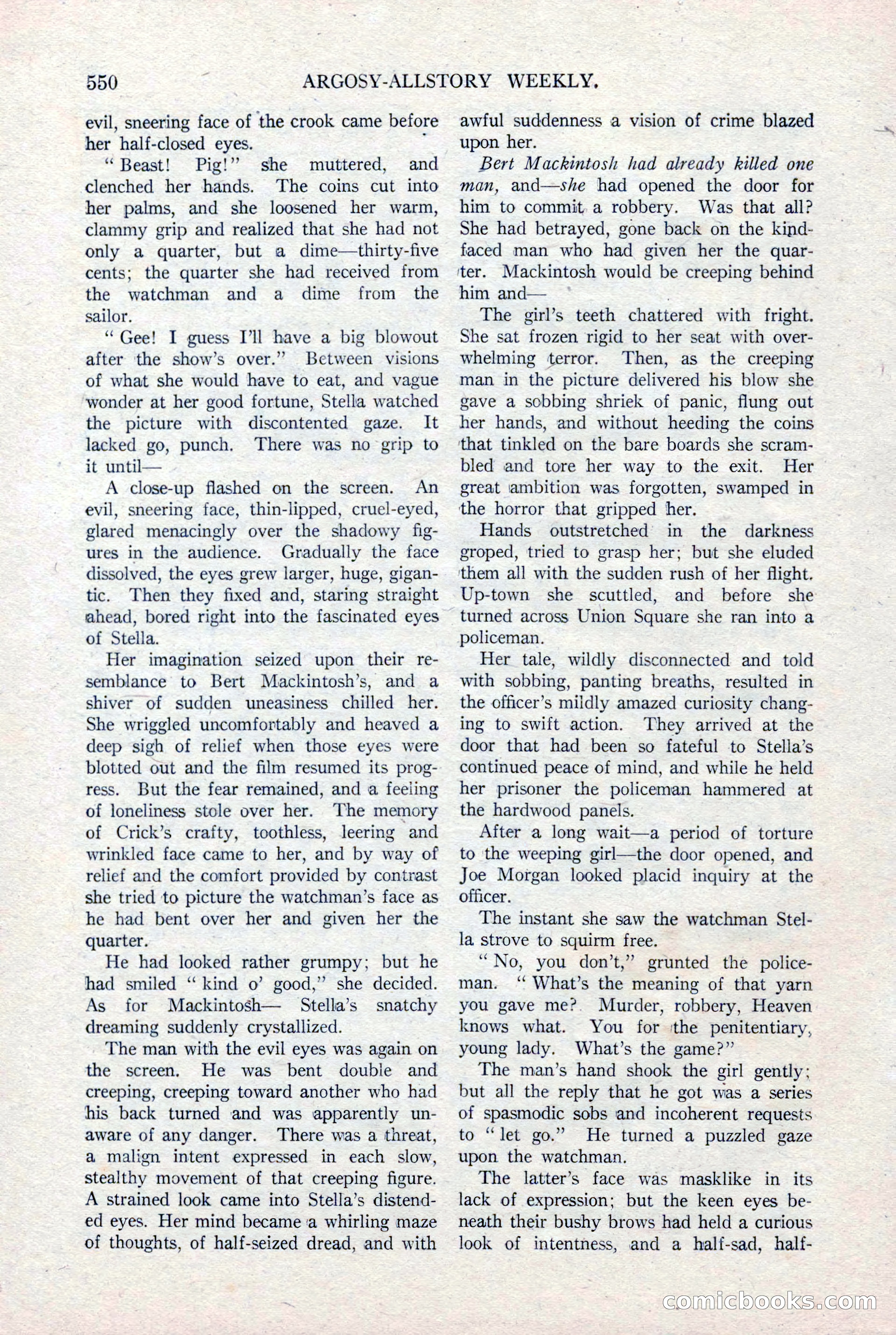Argosy All-Story Weekly, January 15, 1921 — page 128 of 160