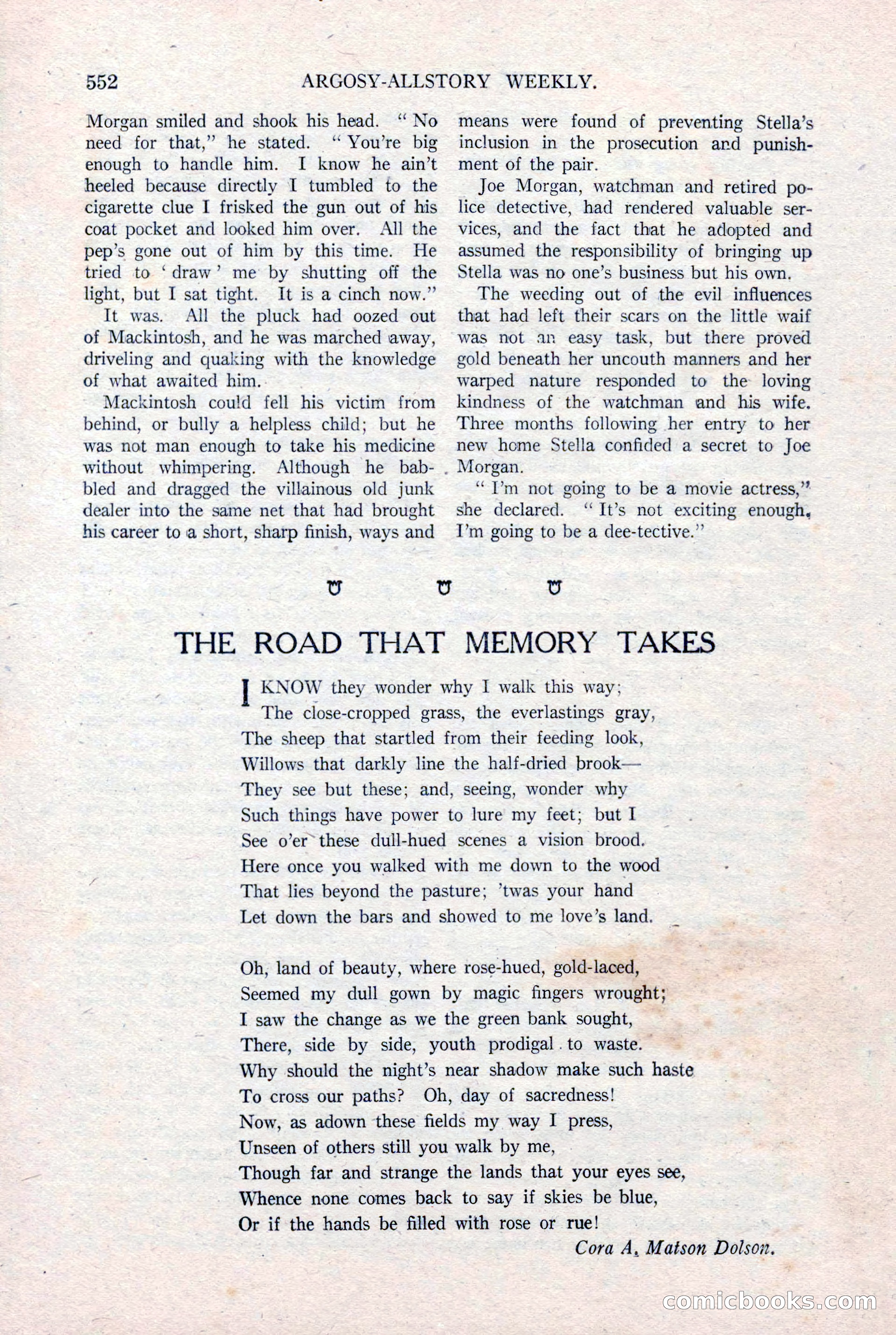 Argosy All-Story Weekly, January 15, 1921 — page 130 of 160