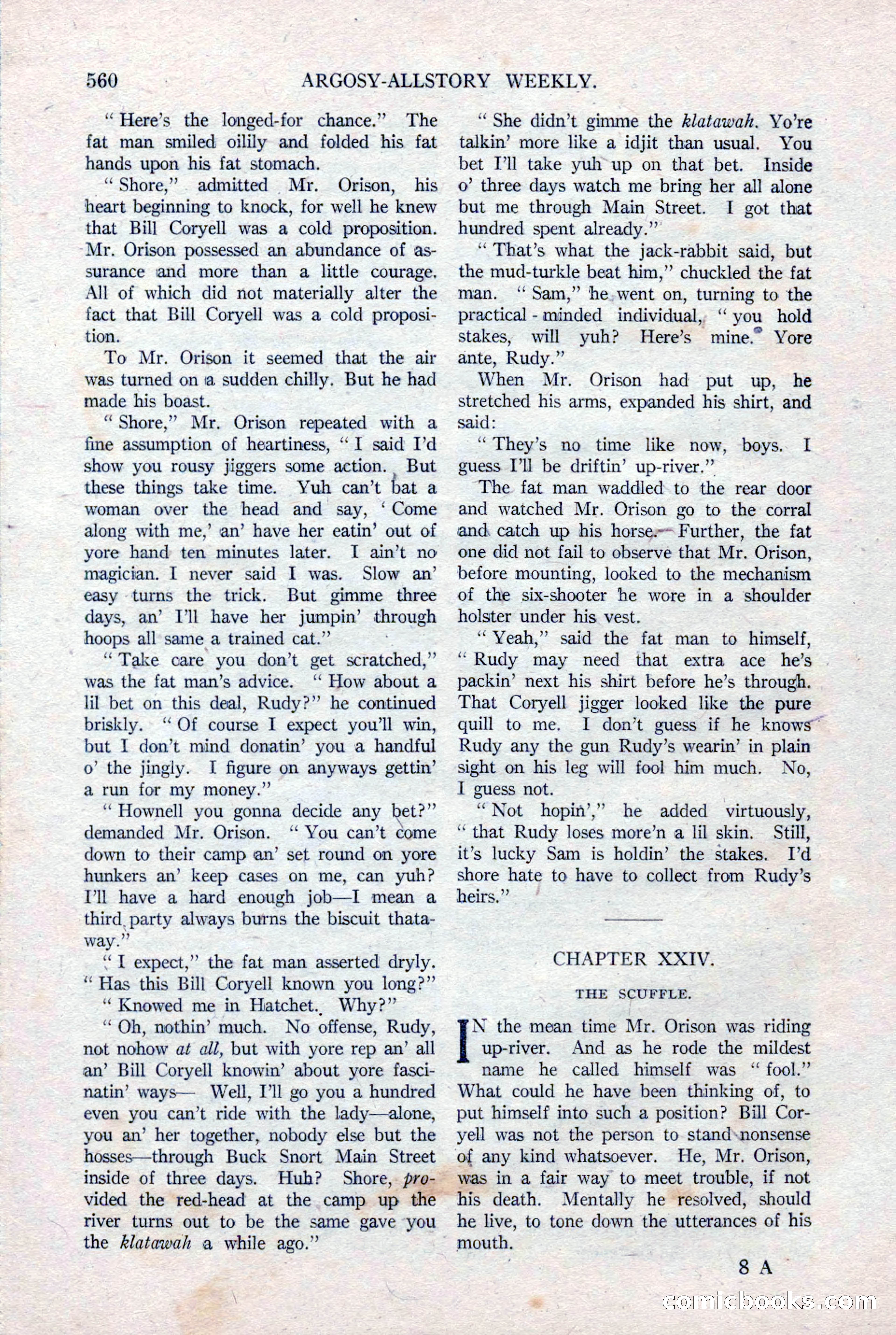 Argosy All-Story Weekly, January 15, 1921 — page 138 of 160