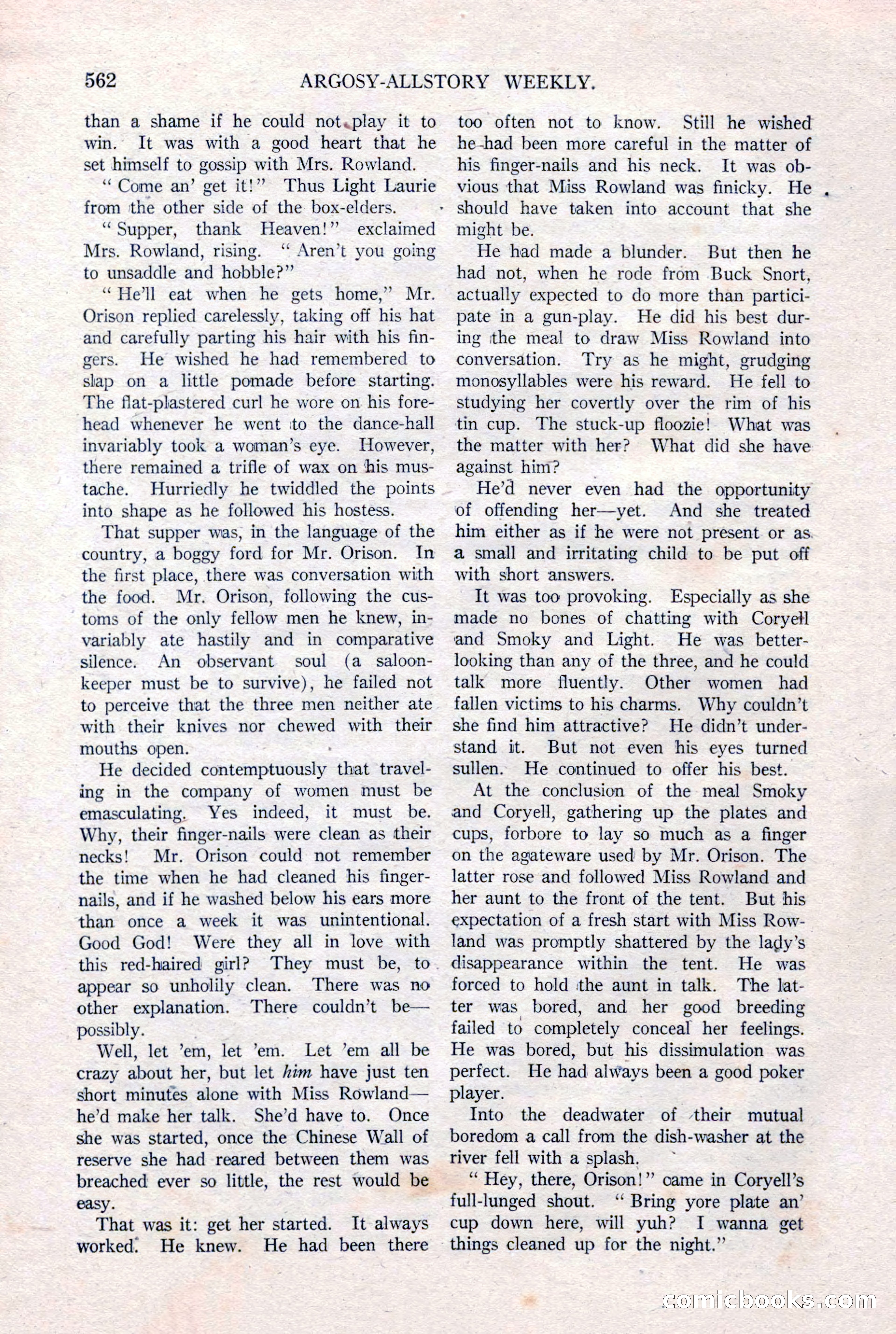 Argosy All-Story Weekly, January 15, 1921 — page 140 of 160