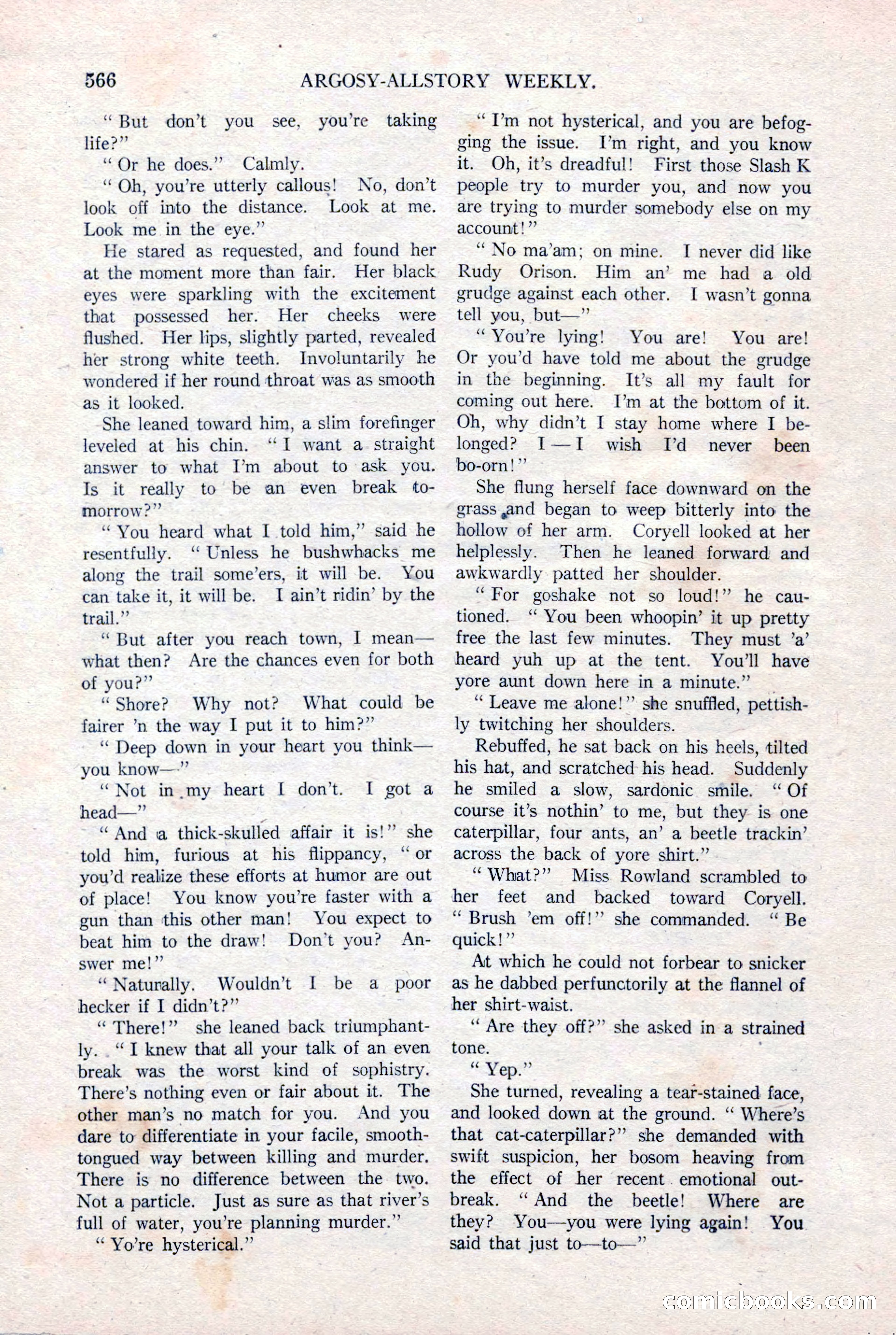 Argosy All-Story Weekly, January 15, 1921 — page 144 of 160